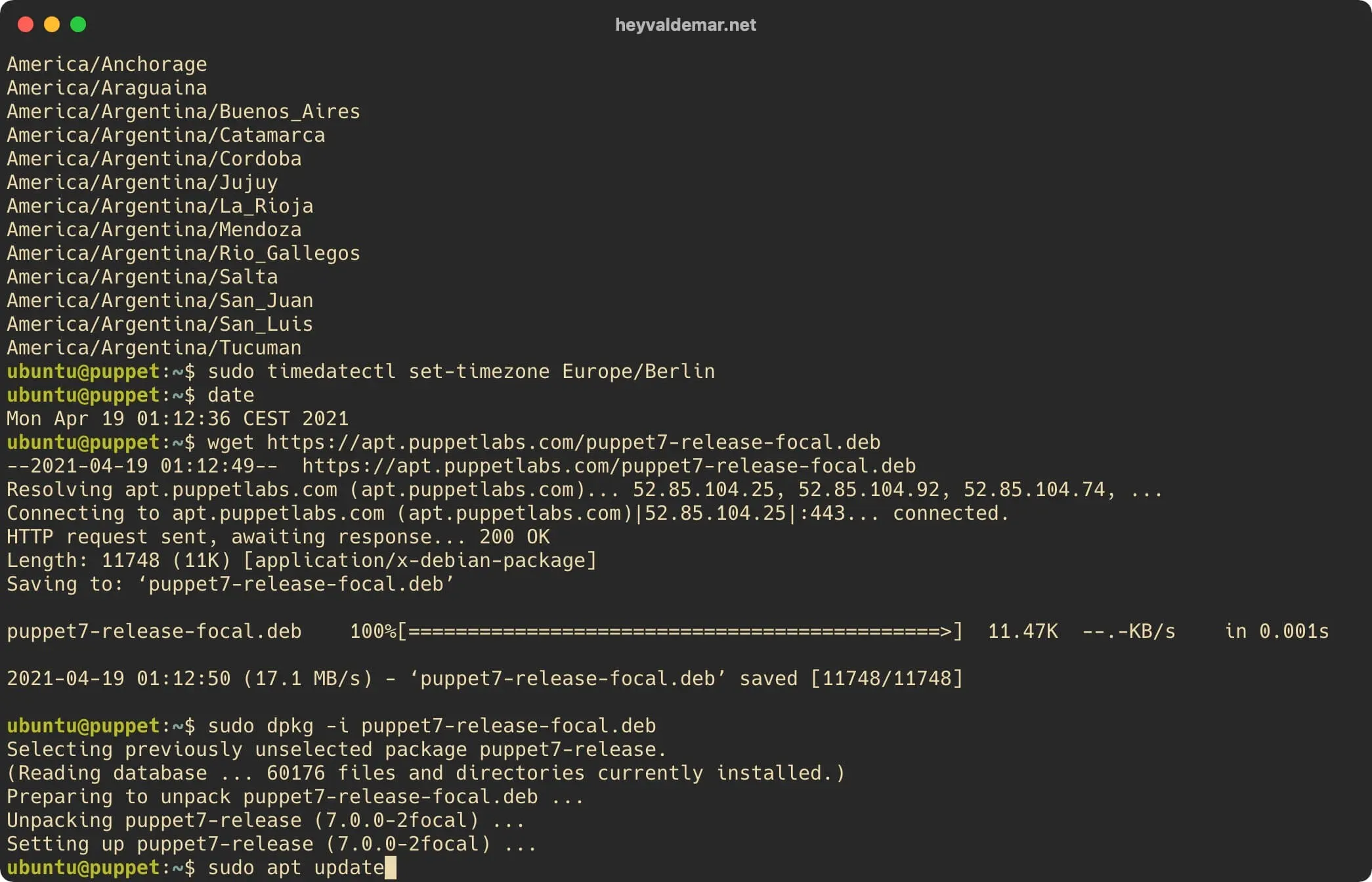 Install Puppet on Ubuntu Server - Step 15