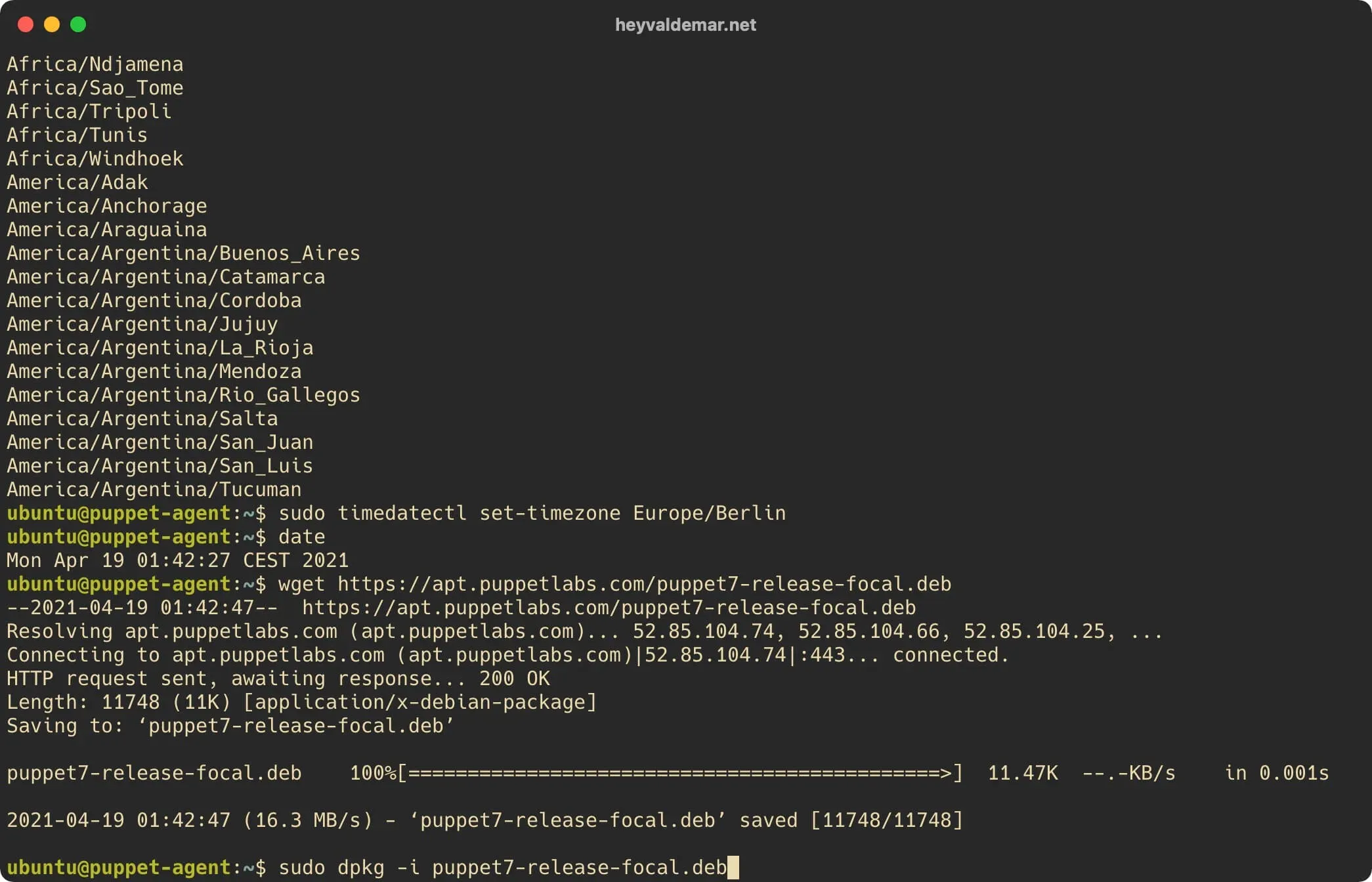 Install Puppet on Ubuntu Server - Step 48