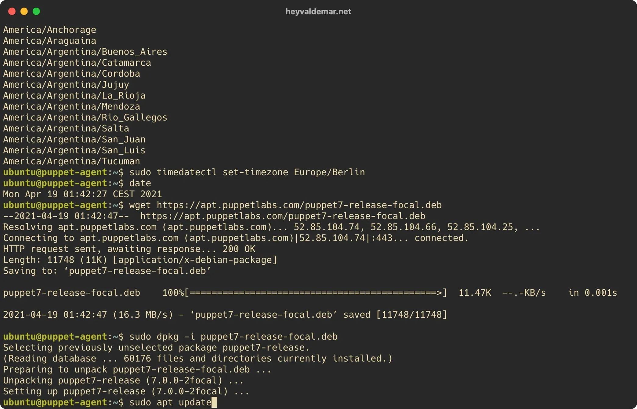 Install Puppet on Ubuntu Server - Step 49