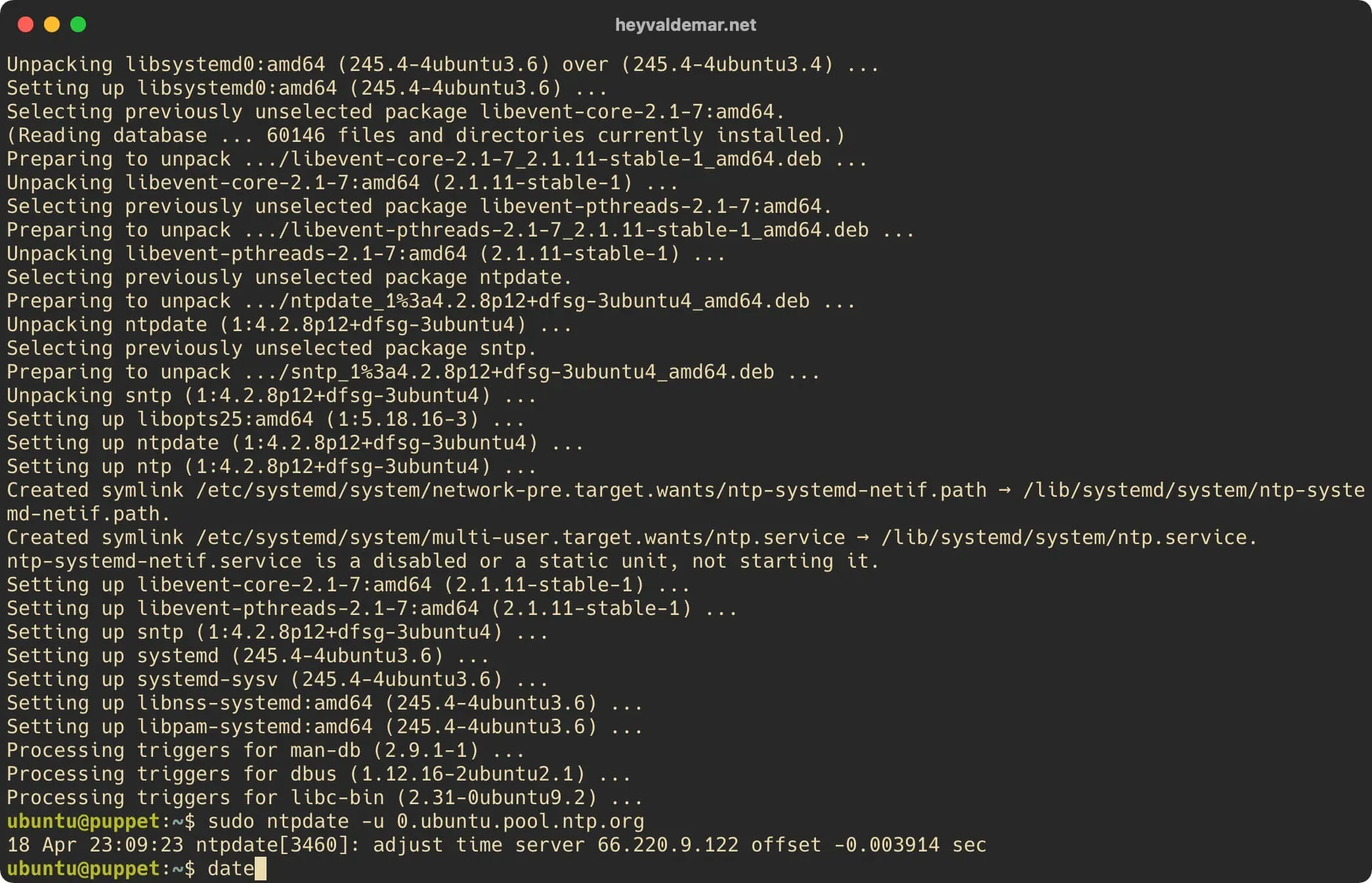 Install Puppet on Ubuntu Server - Step 9