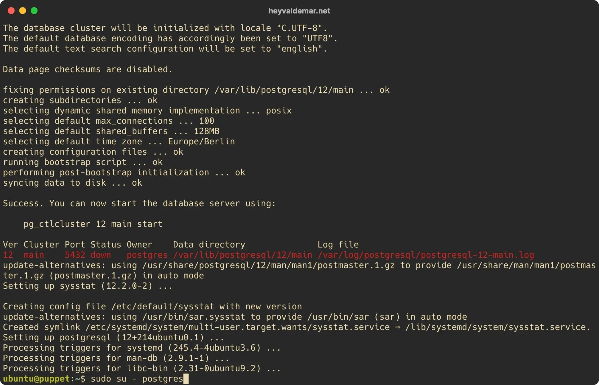 Install PuppetDB on Ubuntu Server - Step 3