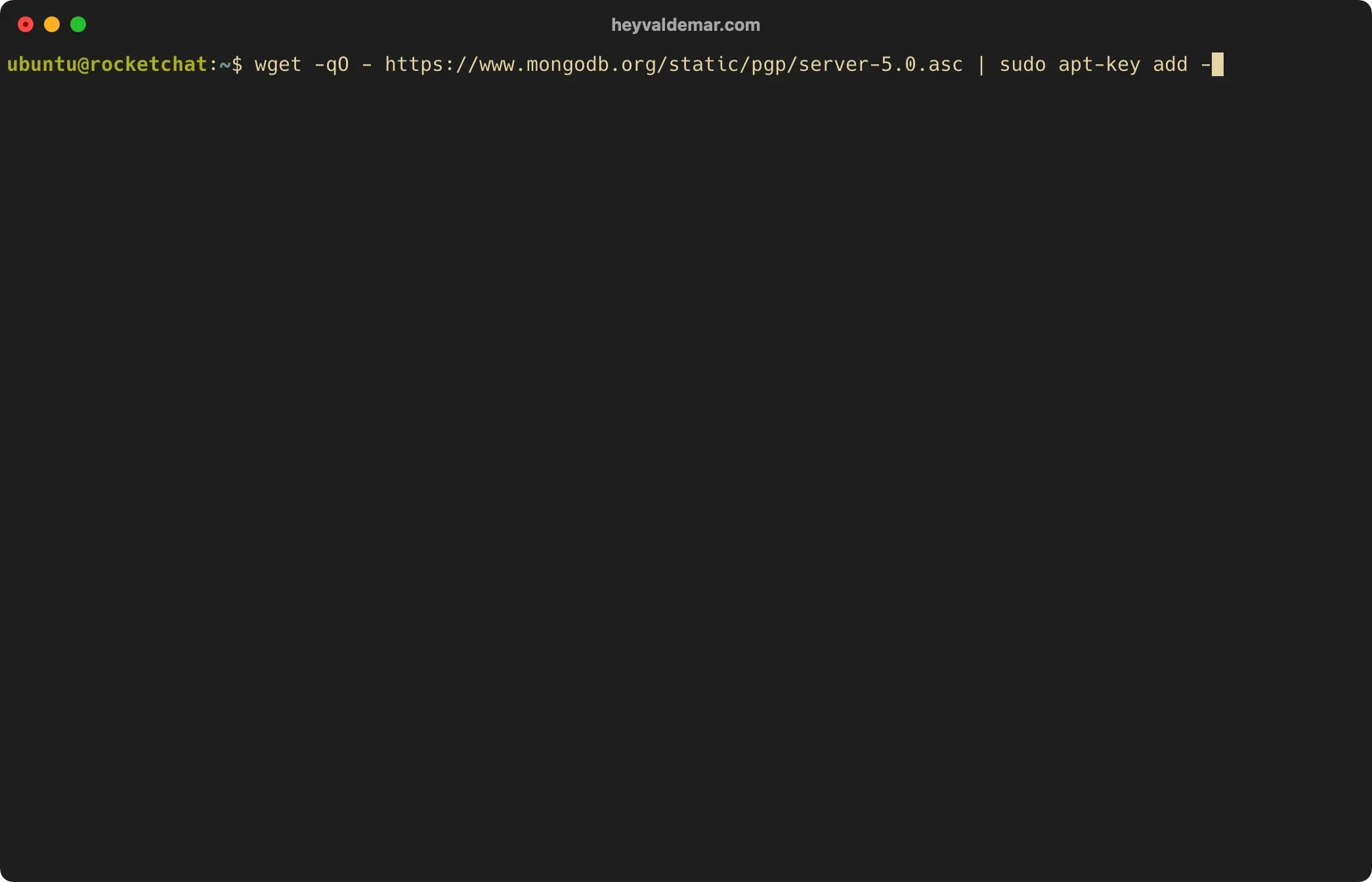 Install Rocket.Chat on Ubuntu Server - Step 1