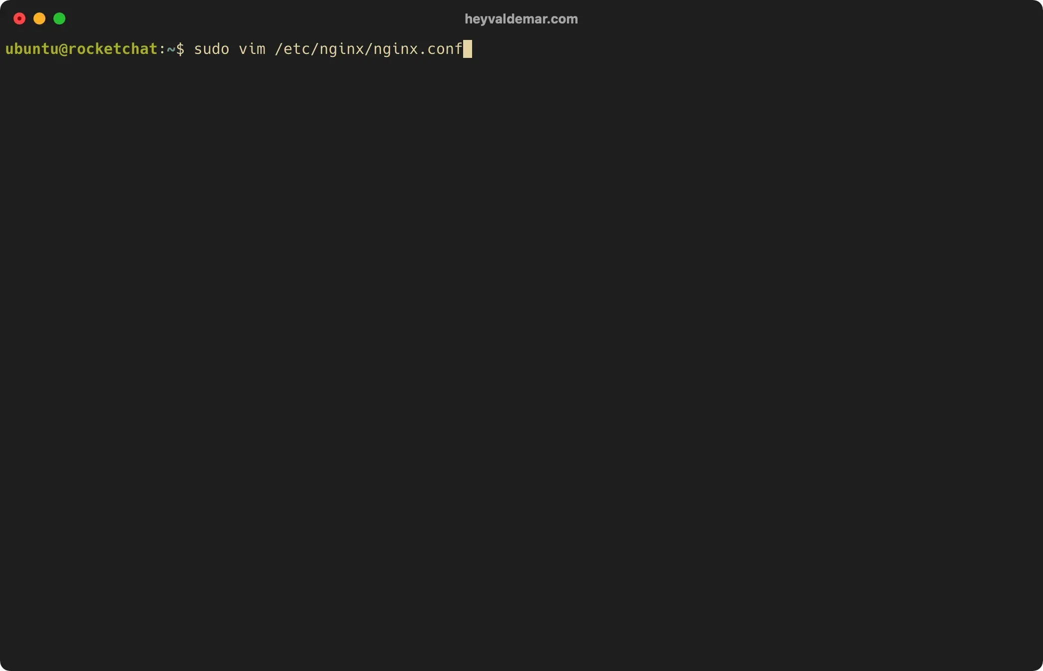 Install Rocket.Chat on Ubuntu Server - Step 14