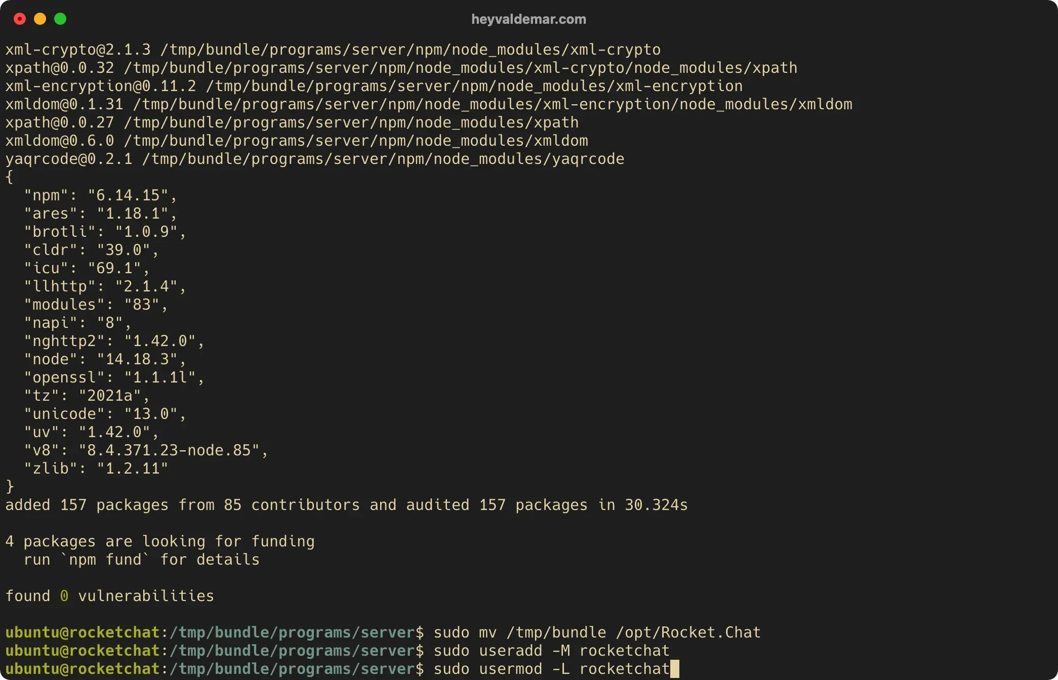 Install Rocket.Chat on Ubuntu Server - Step 32