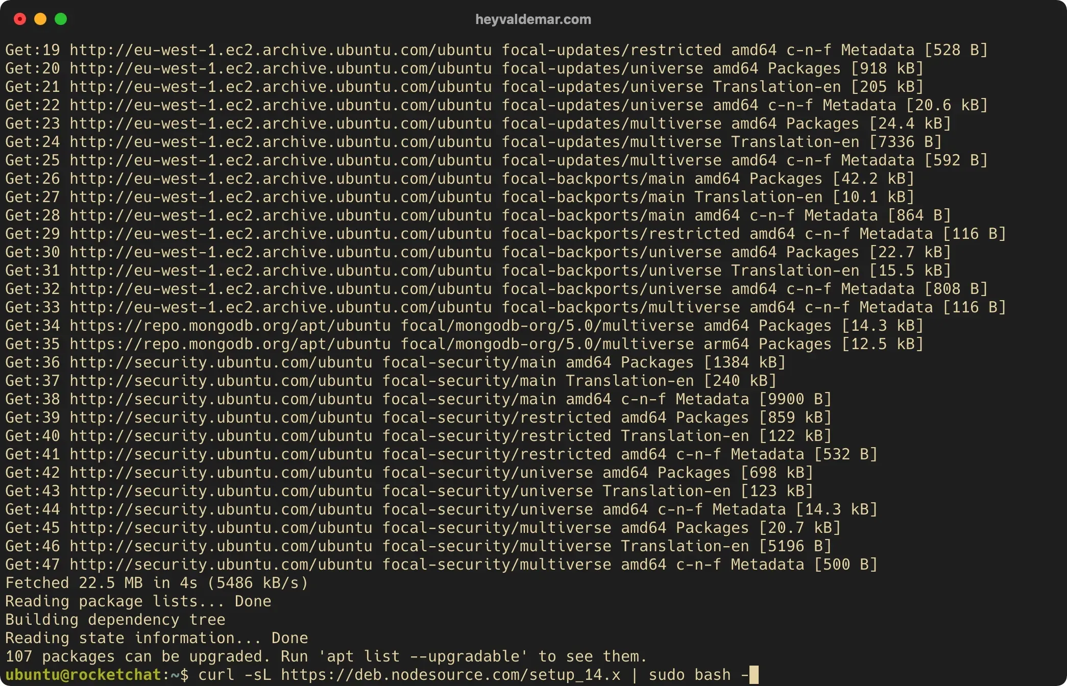 Install Rocket.Chat on Ubuntu Server - Step 4