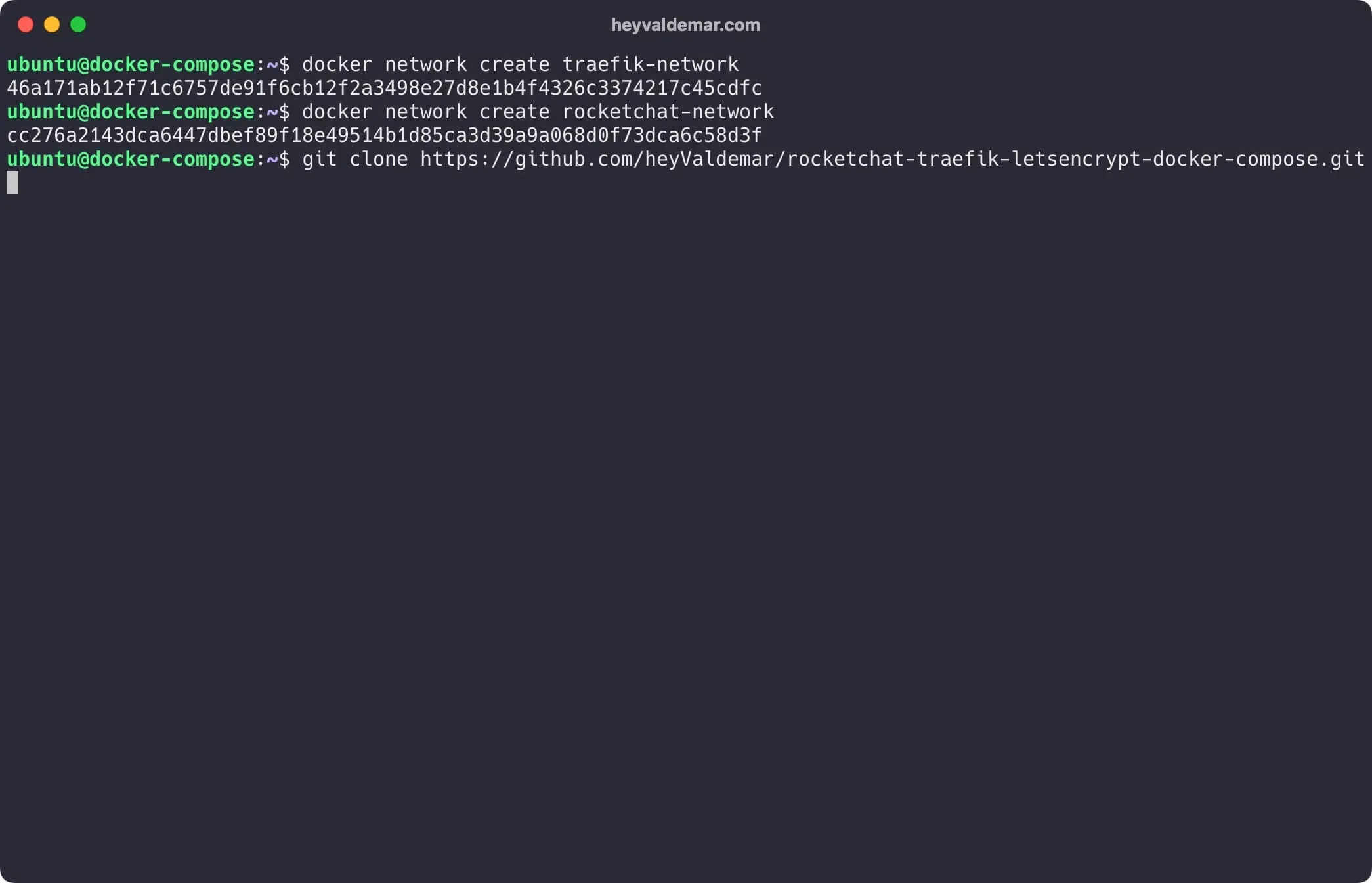 Install Rocket.Chat Using Docker Compose - Step 3