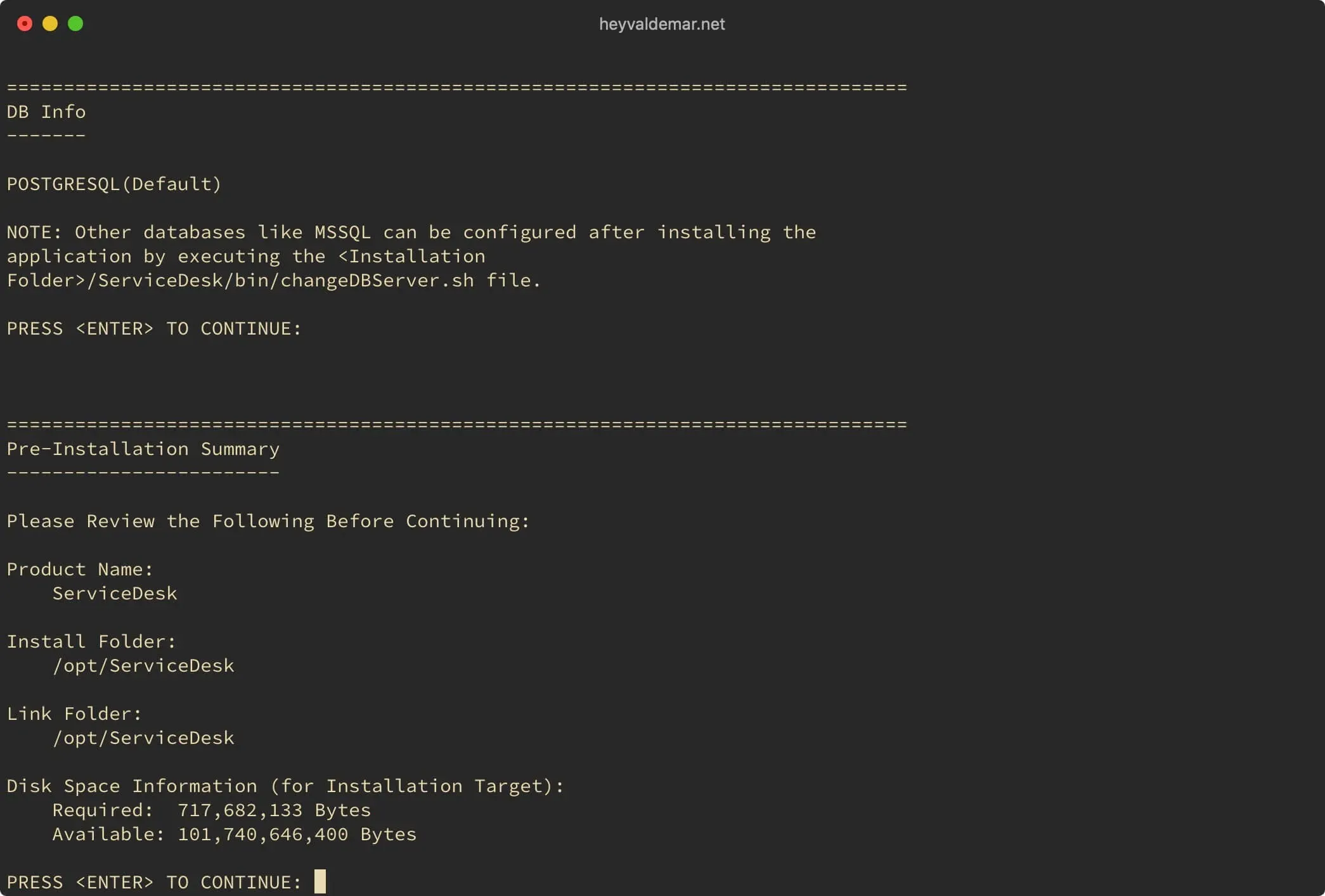 Install ServiceDesk Plus on Ubuntu Server - Step 15