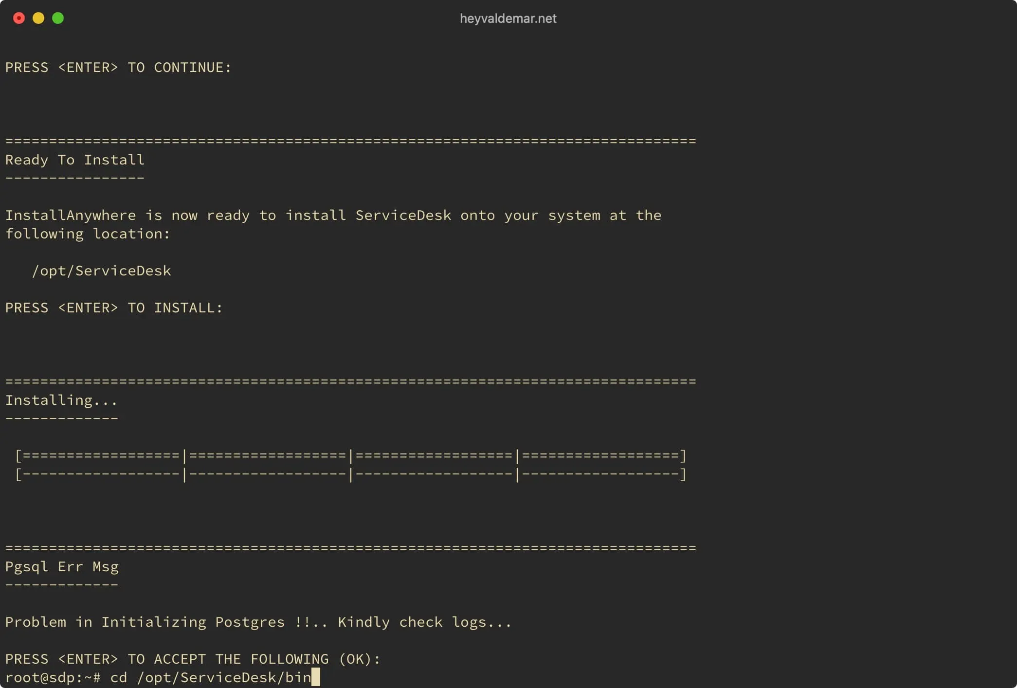 Install ServiceDesk Plus on Ubuntu Server - Step 18