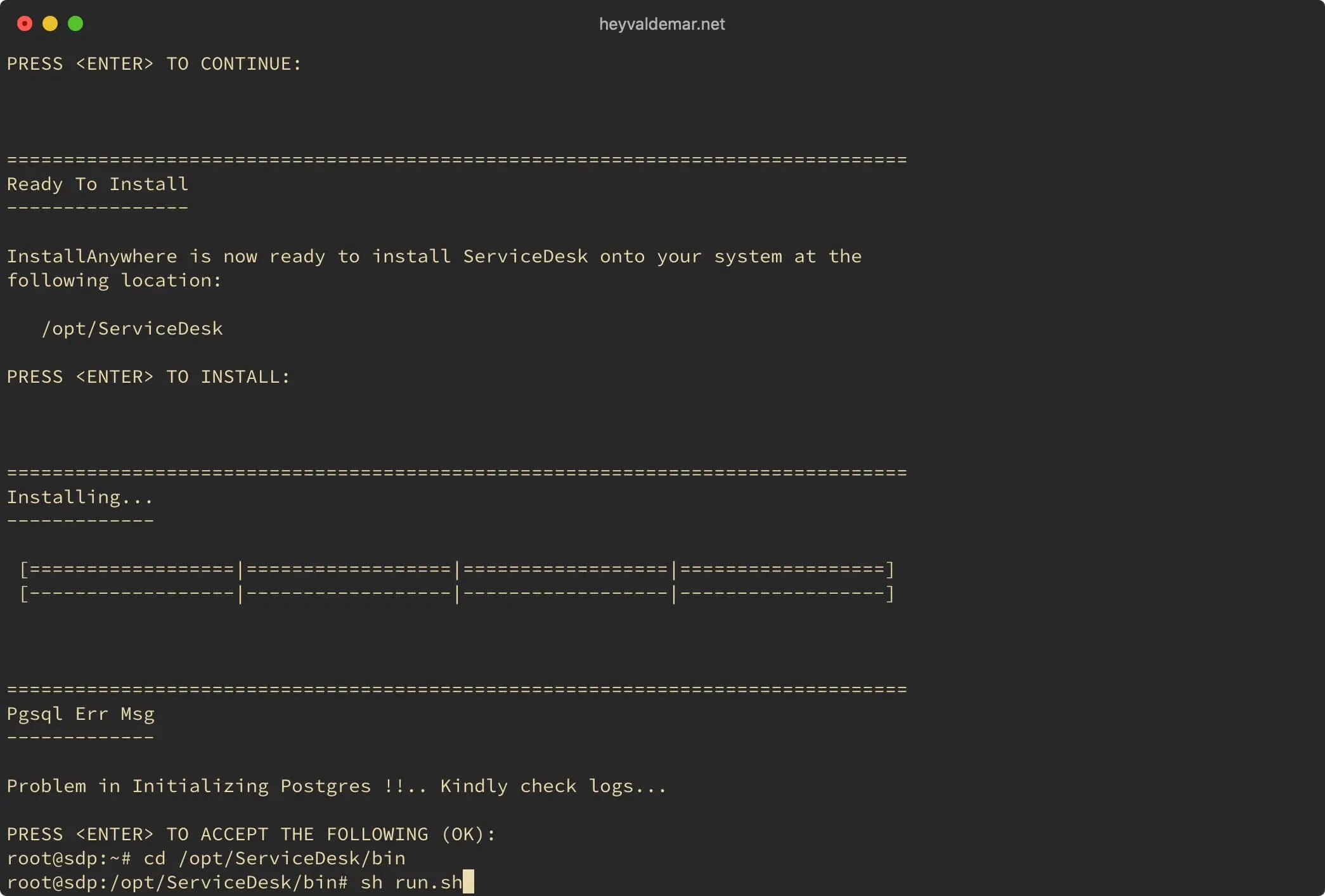 Install ServiceDesk Plus on Ubuntu Server - Step 19