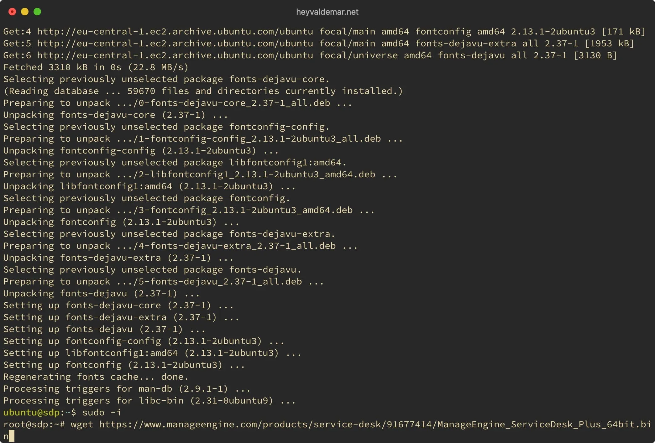 Install ServiceDesk Plus on Ubuntu Server - Step 4