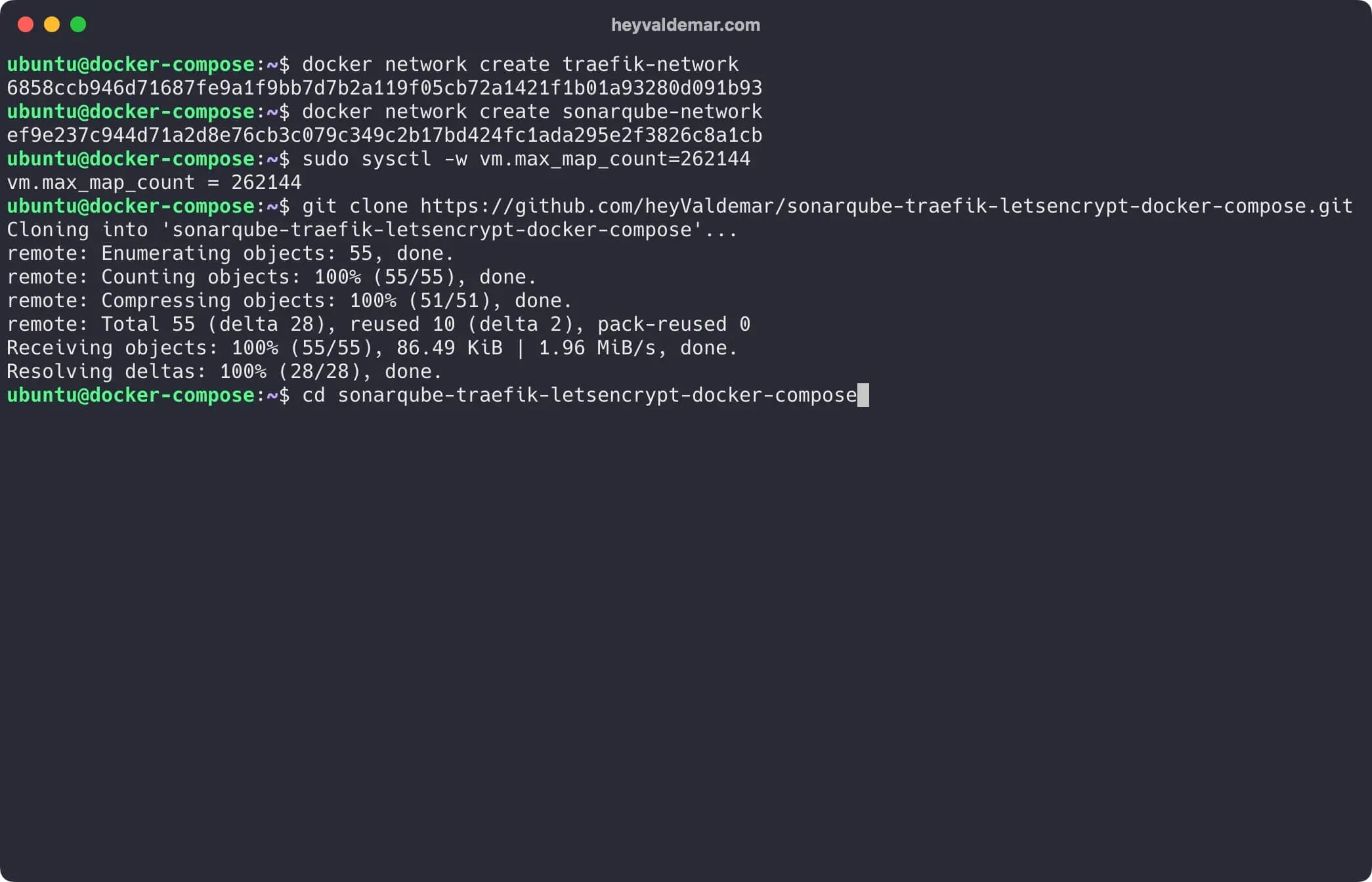 Install SonarQube Using Docker Compose - Step 5