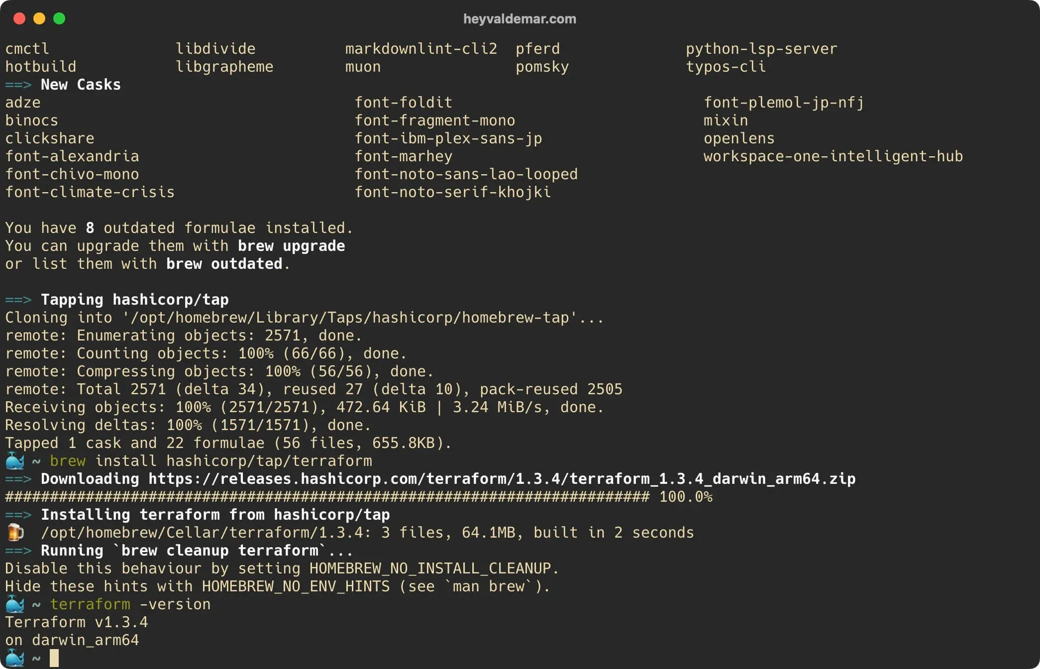 Install Terraform on macOS - Step 4