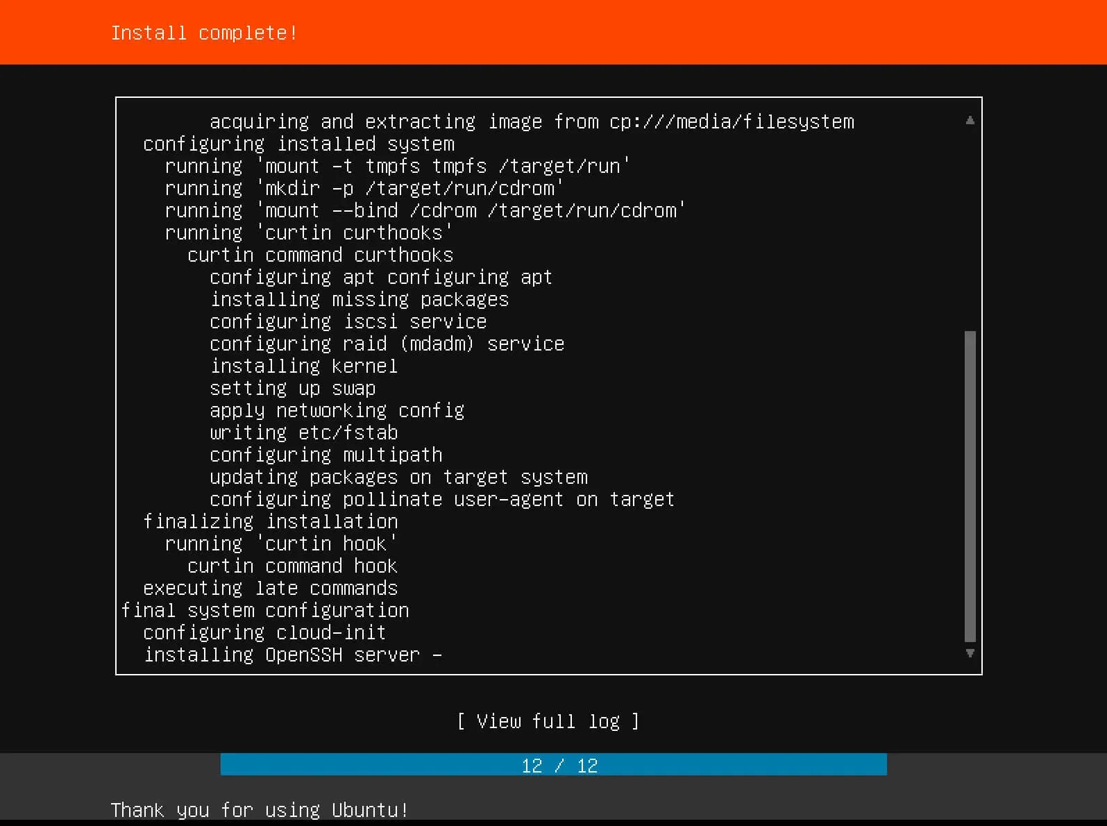 Install Ubuntu Server 18.04 LTS - Step 14