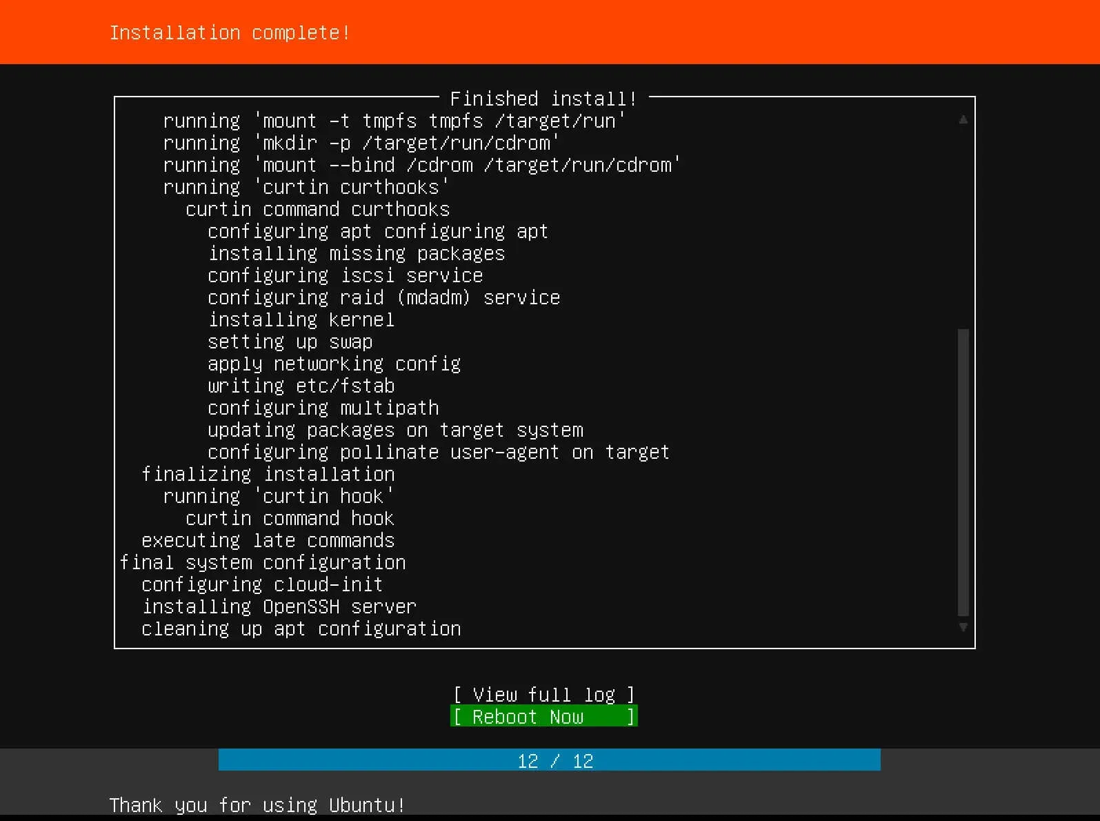 Install Ubuntu Server 18.04 LTS - Step 15