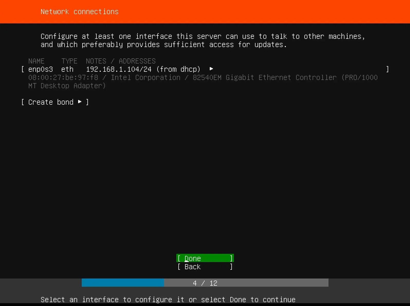 Install Ubuntu Server 18.04 LTS - Step 4
