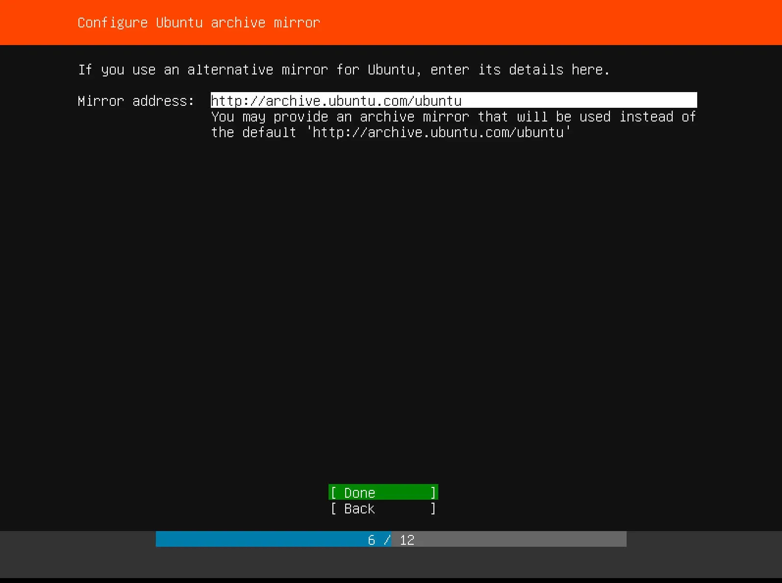 Install Ubuntu Server 18.04 LTS - Step 6