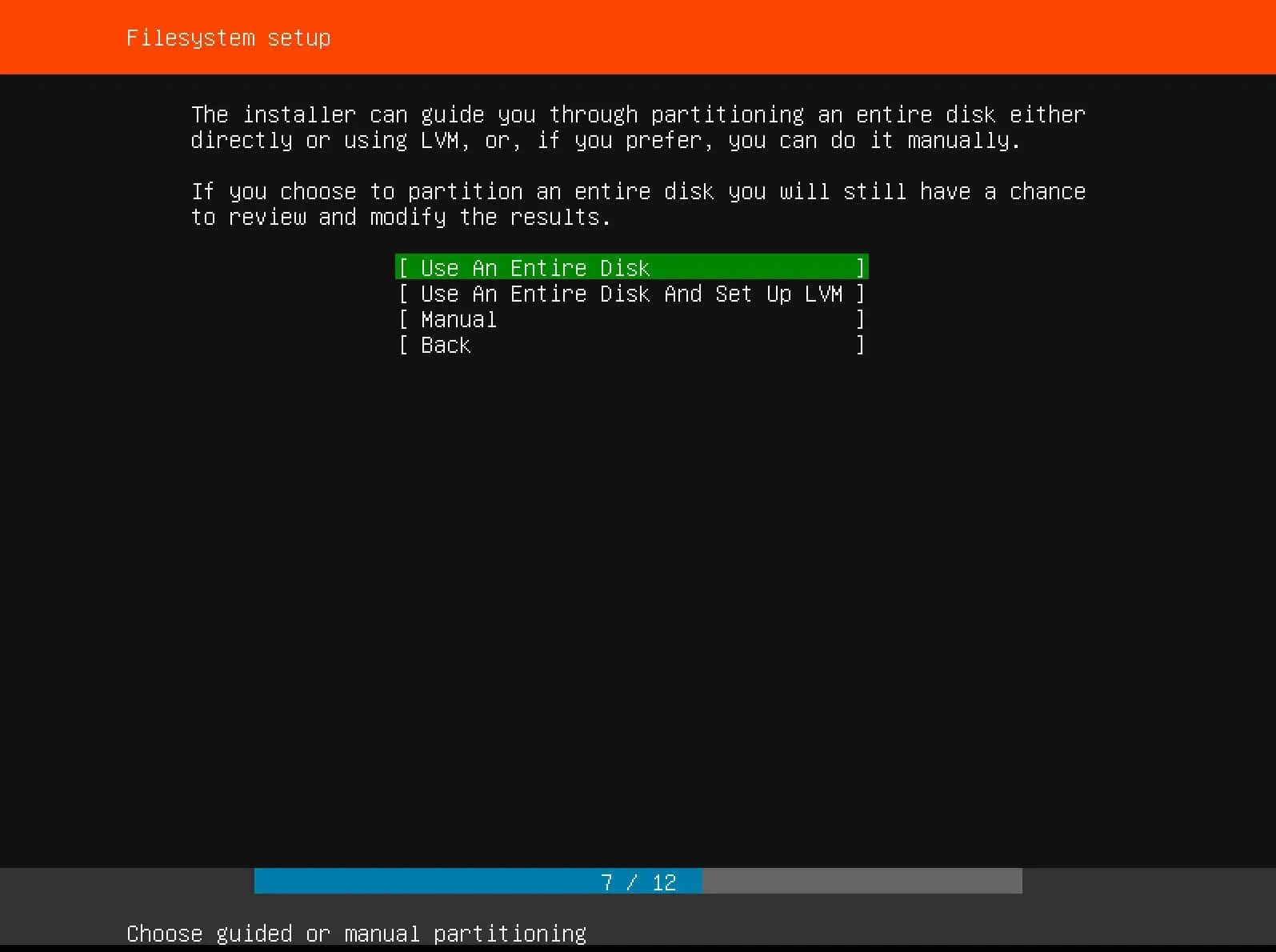 Install Ubuntu Server 18.04 LTS - Step 7