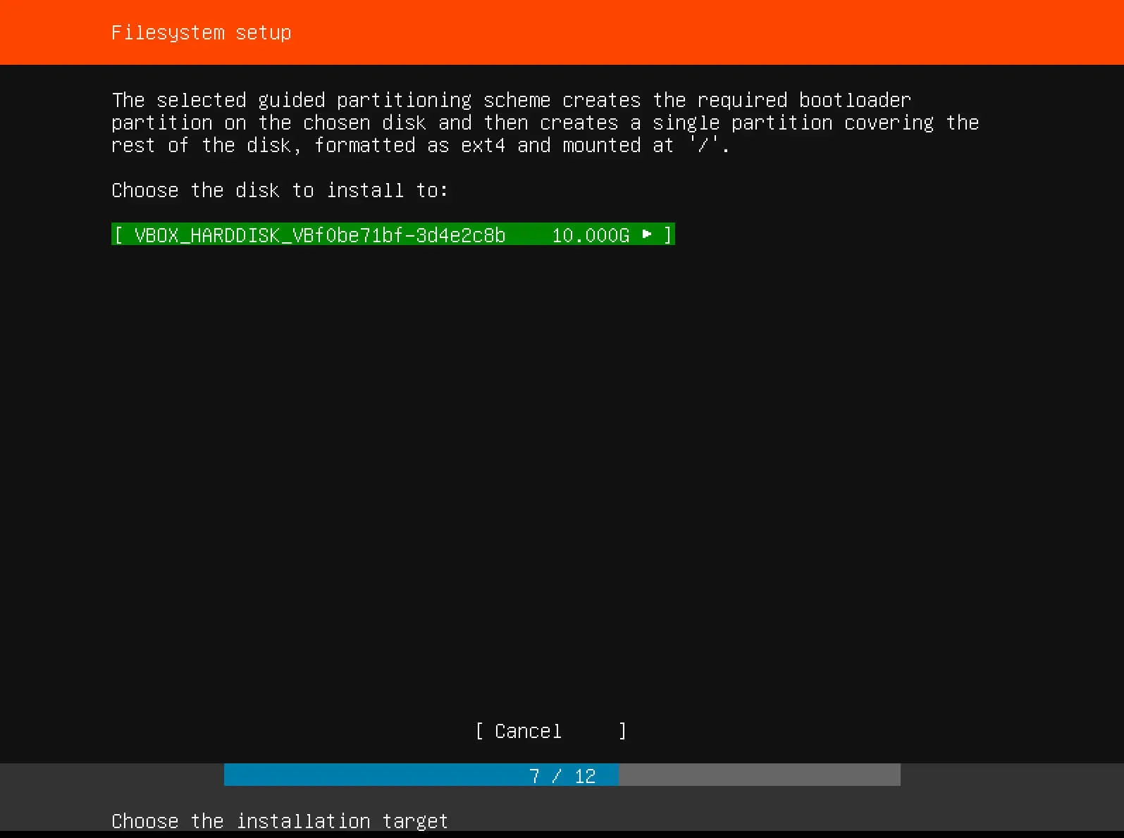 Install Ubuntu Server 18.04 LTS - Step 8