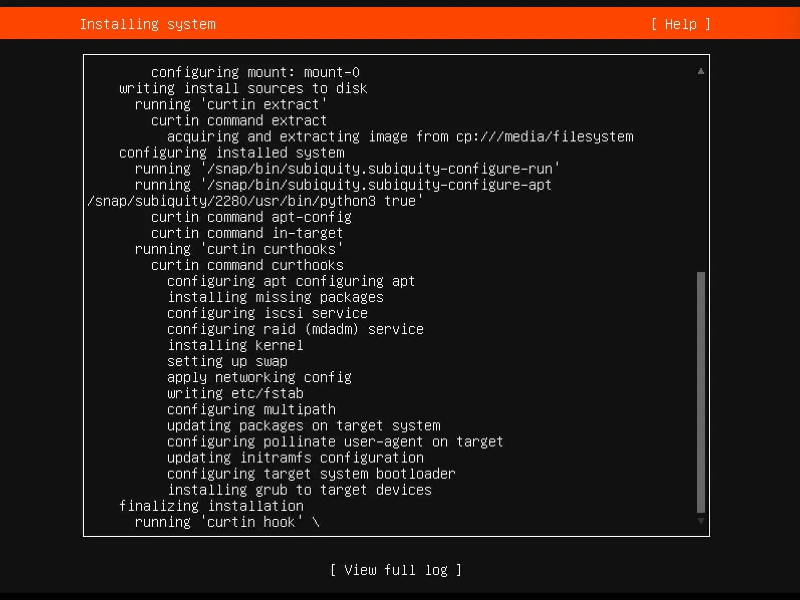 Install Ubuntu Server 20.04 LTS - Step 12