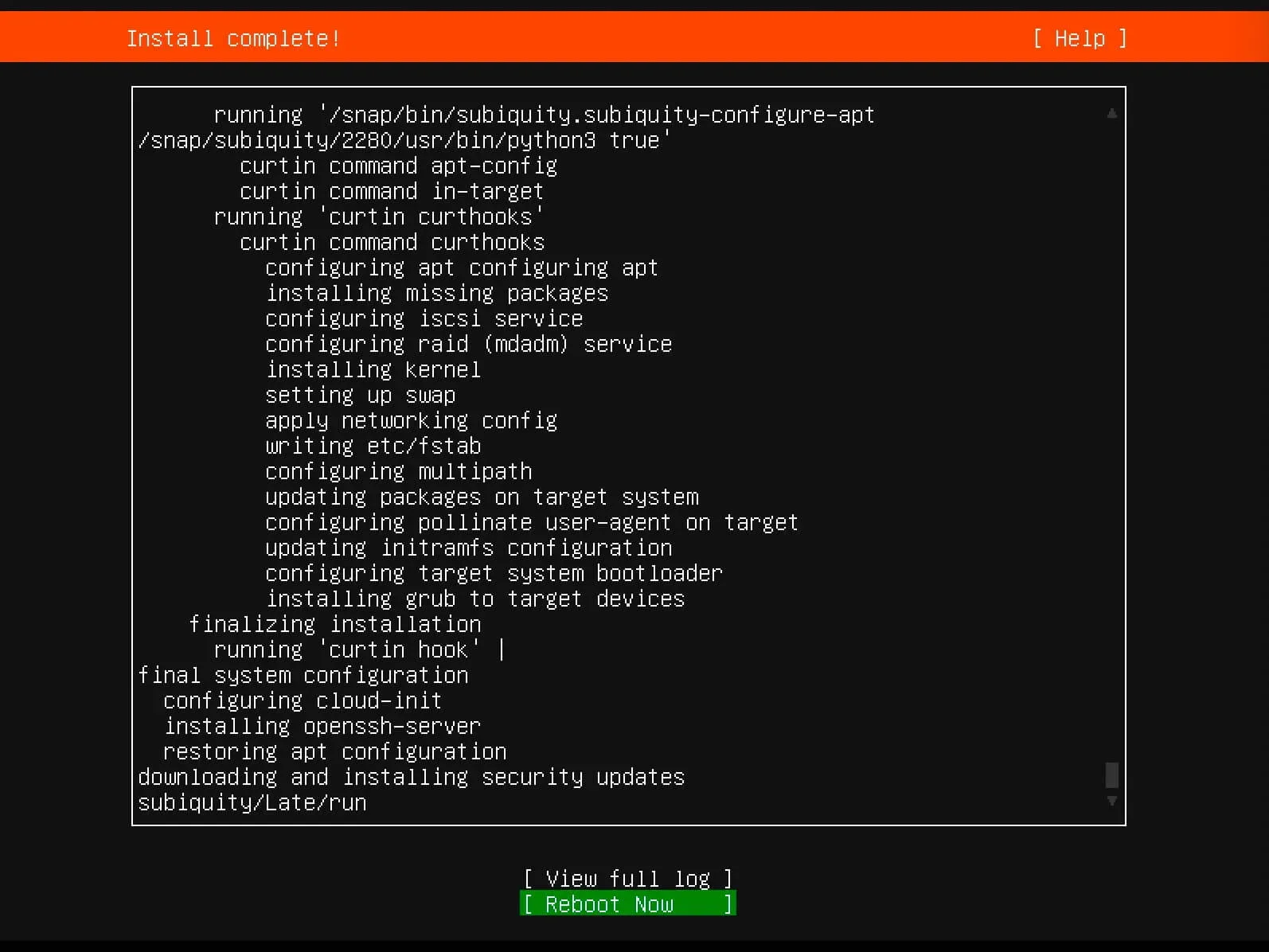 Install Ubuntu Server 20.04 LTS - Step 13