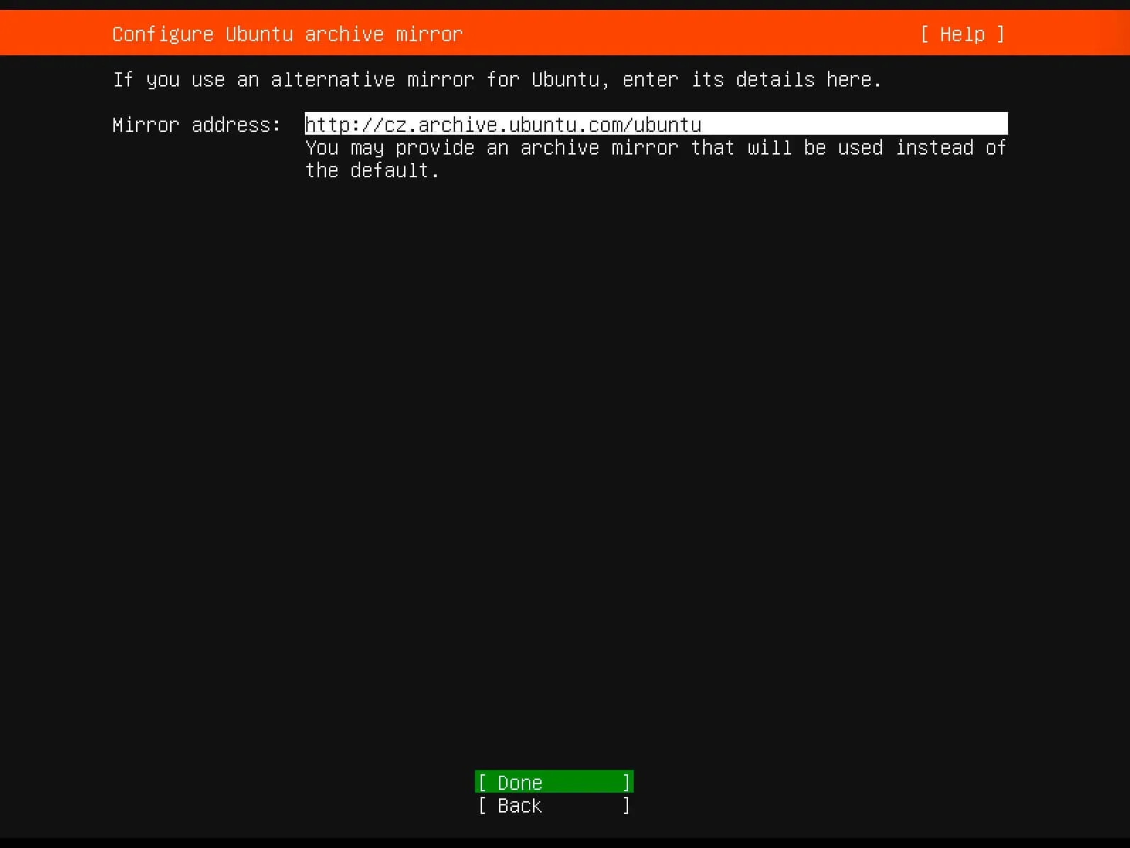 Install Ubuntu Server 20.04 LTS - Step 5