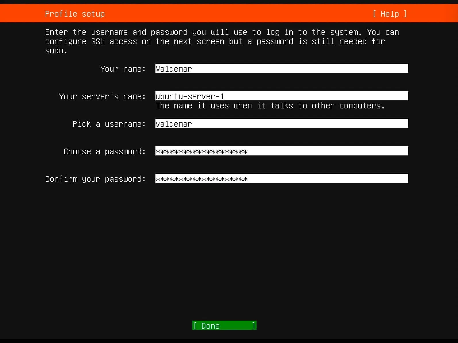 Install Ubuntu Server 20.04 LTS - Step 9