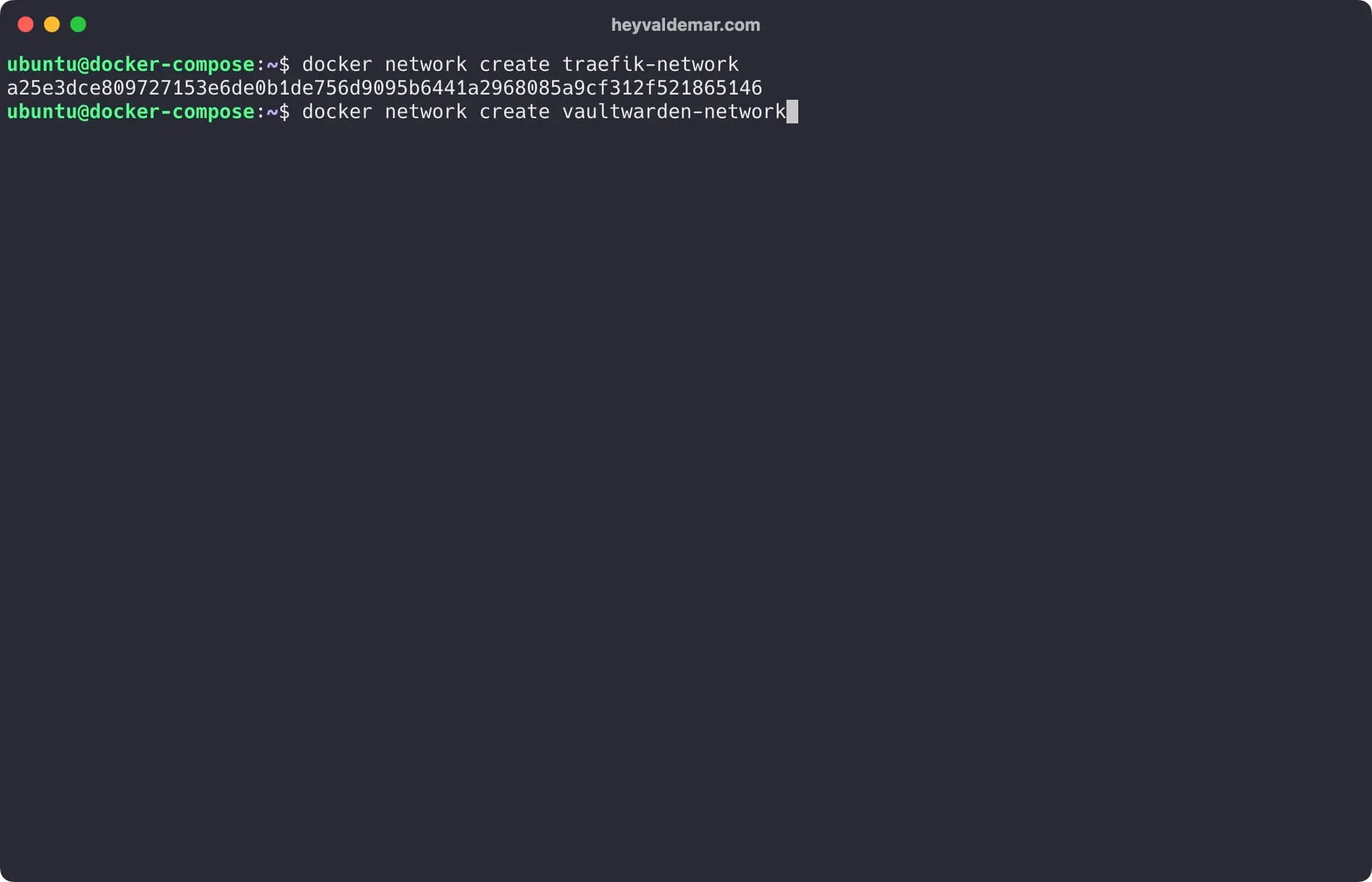 Install Vaultwarden Using Docker Compose - Step 2