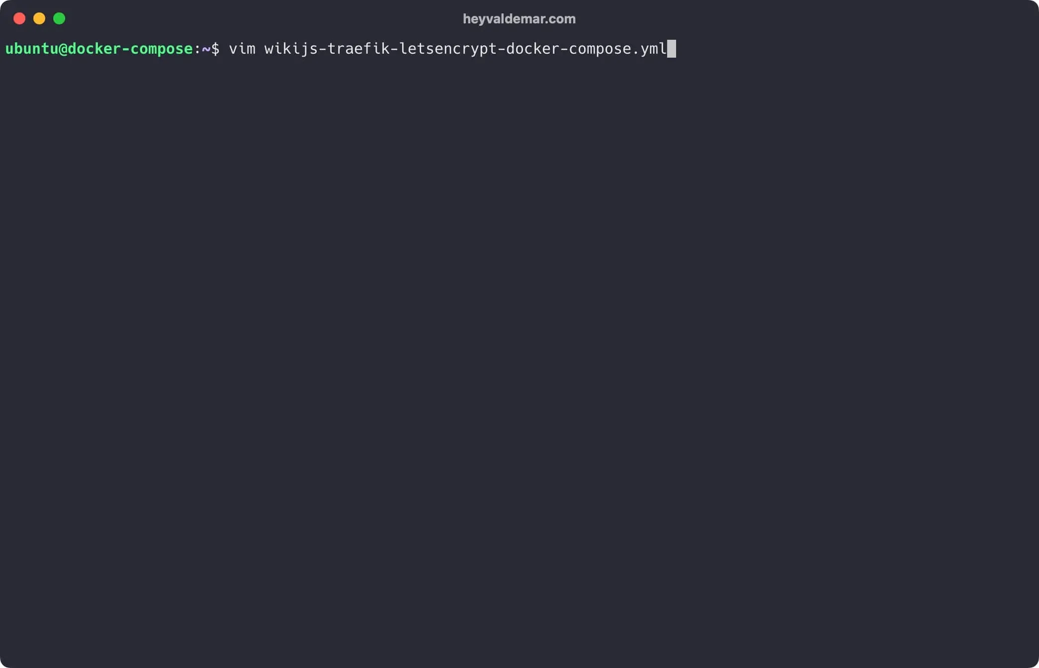Install Wiki.js with Docker Compose - Step 1