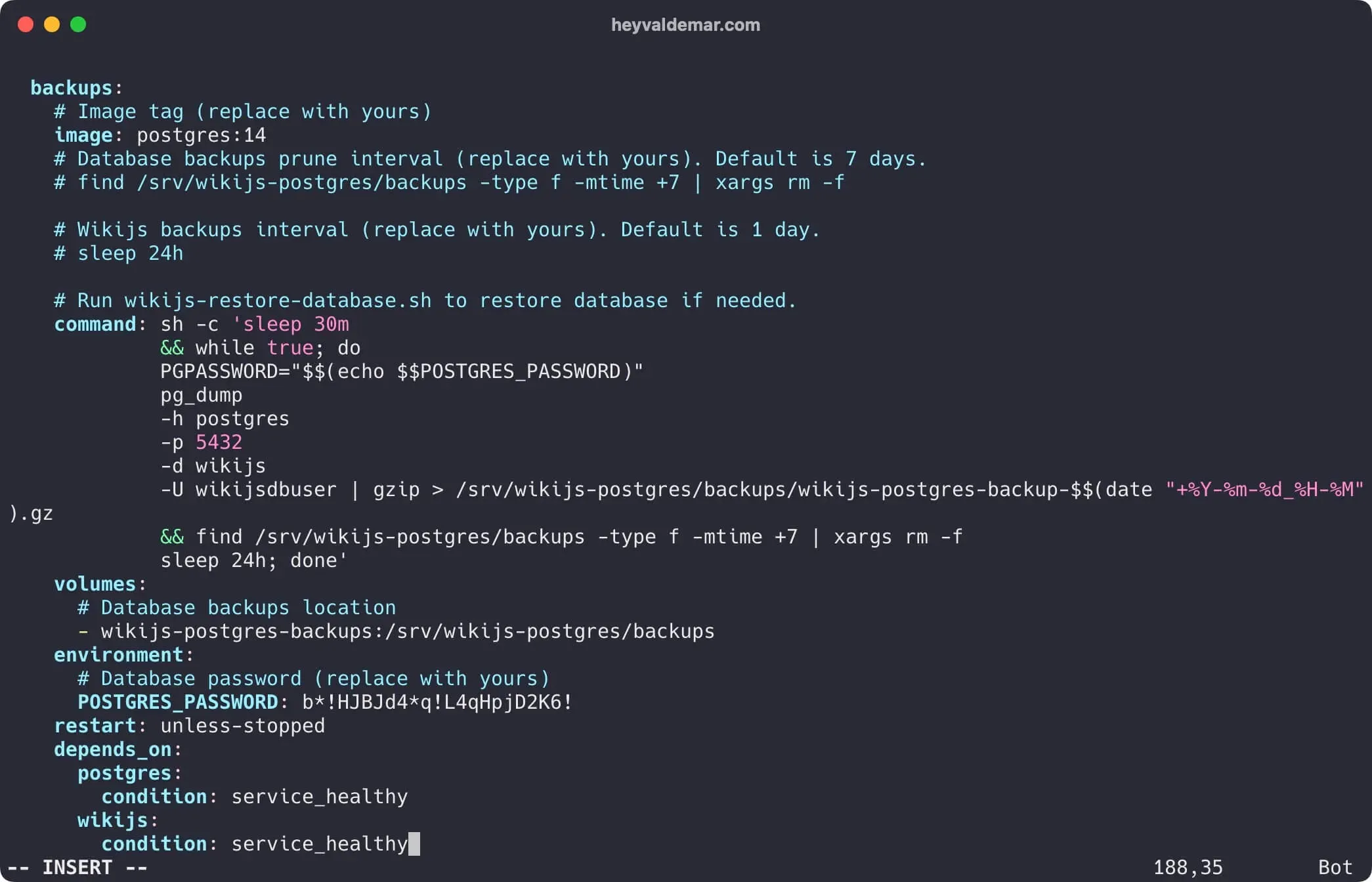 Install Wiki.js with Docker Compose - Step 2