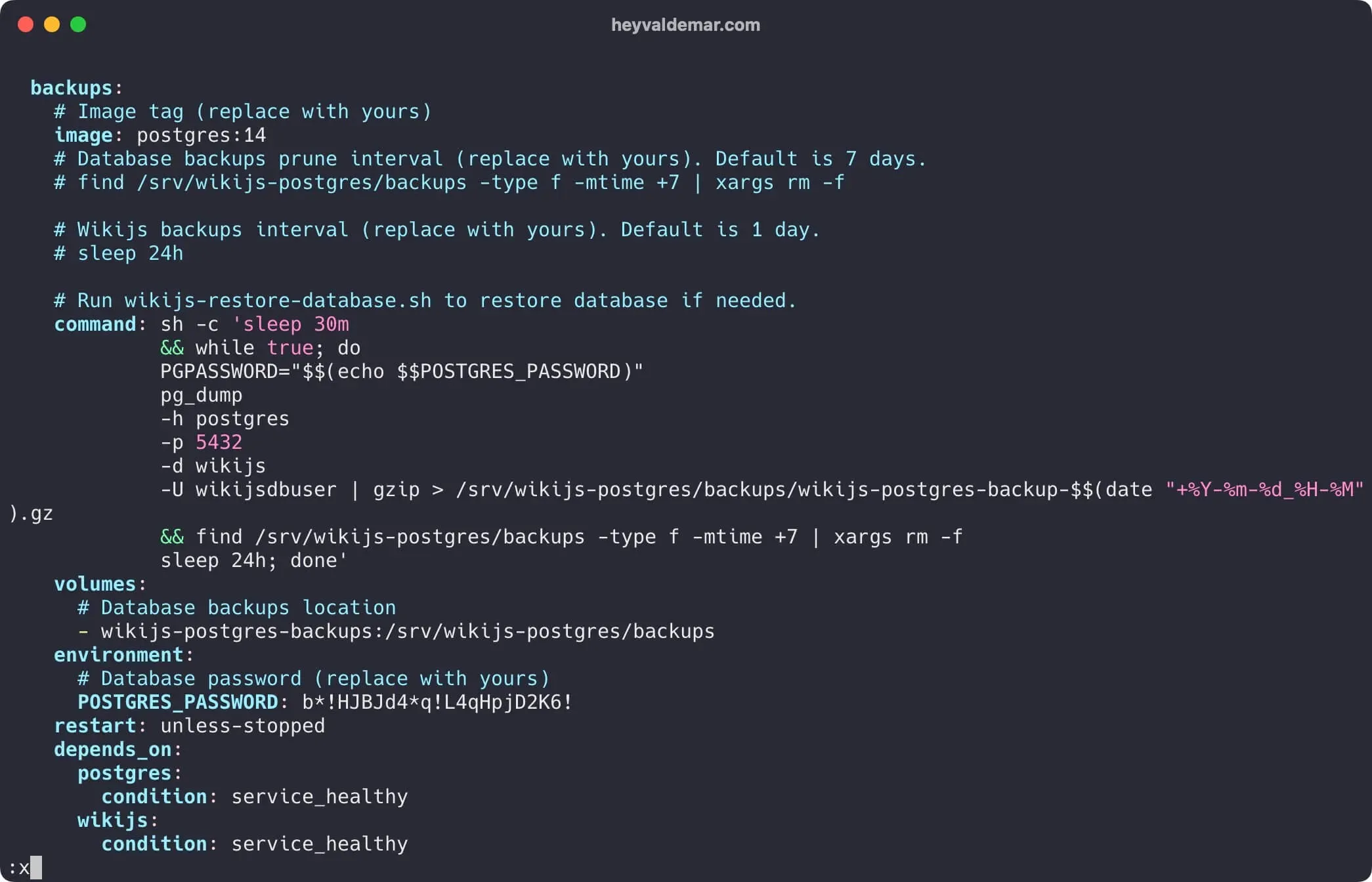 Install Wiki.js with Docker Compose - Step 3