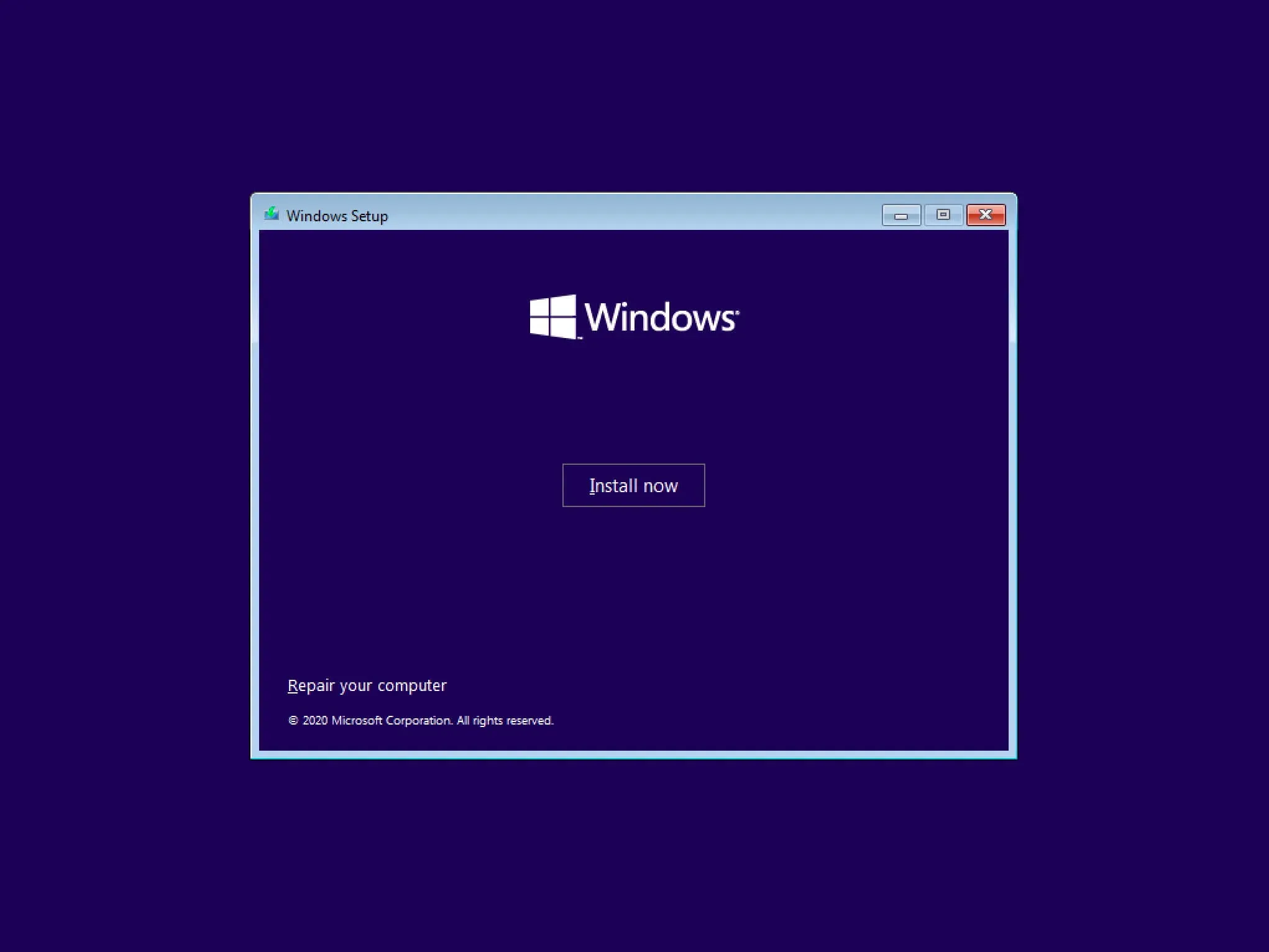 Install Windows 10 - Step 2