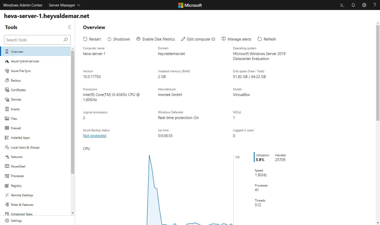 Install Windows Admin Center on Windows Server 2019 Server Core - Step 16