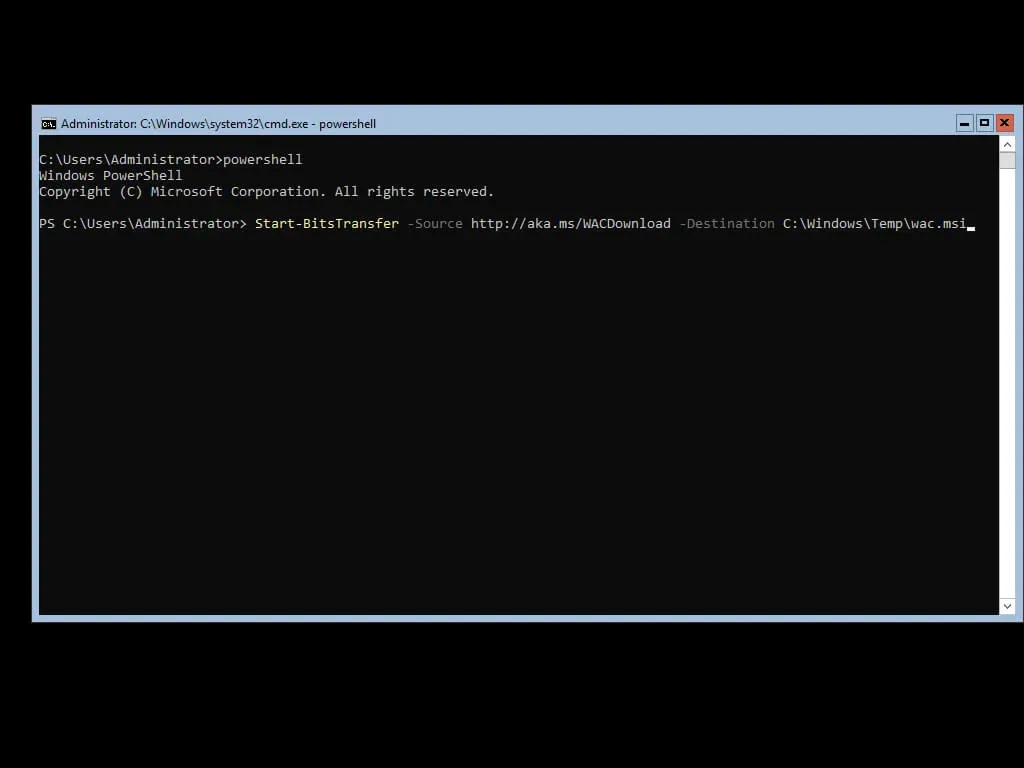 Install Windows Admin Center on Windows Server 2019 Server Core - Step 2