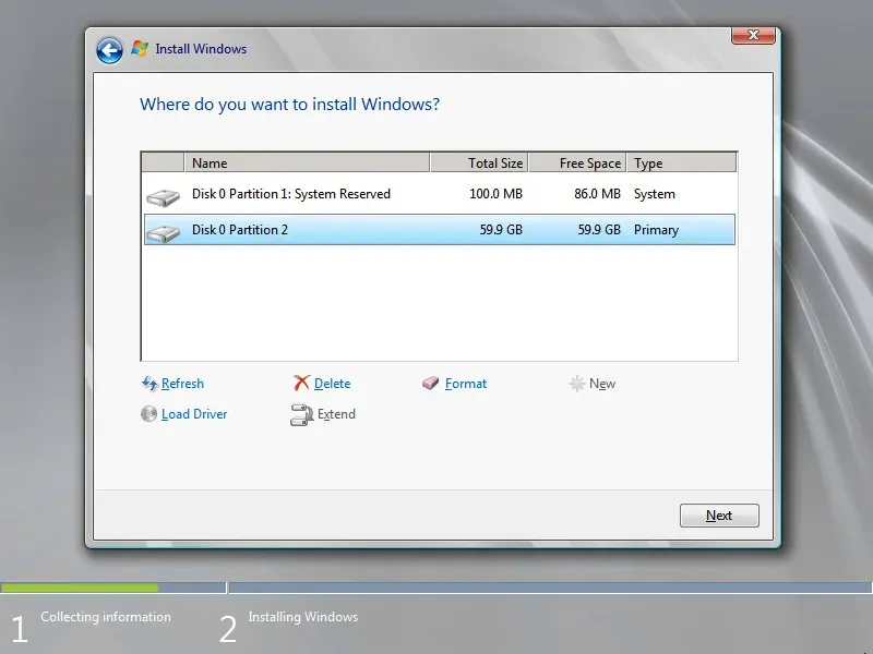 Install Windows Server 2008 R2 - Step 10