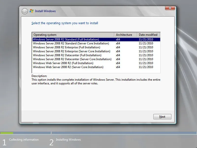 Install Windows Server 2008 R2 - Step 3
