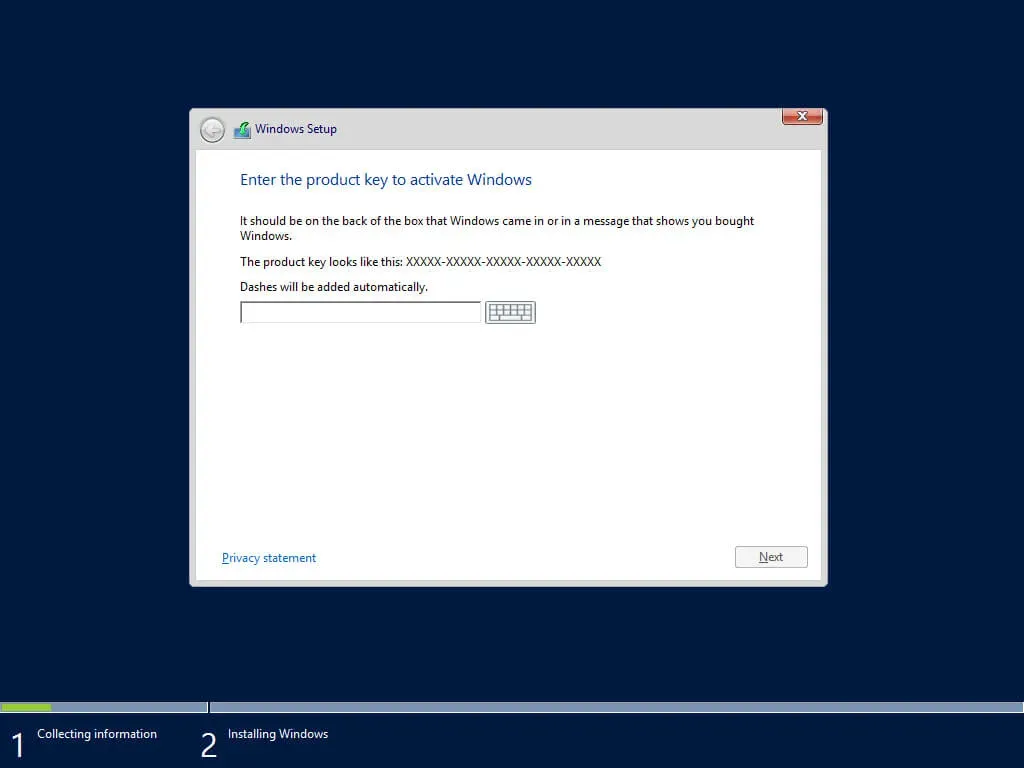 Install Windows Server 2012 R2 - Step 3