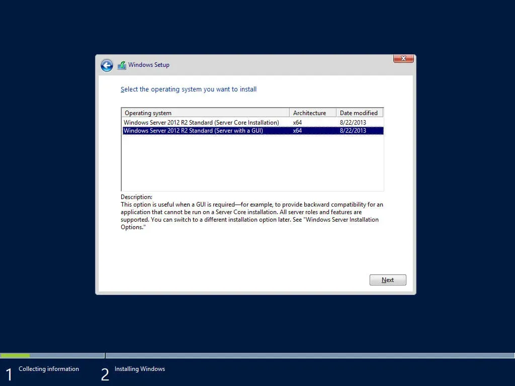 Install Windows Server 2012 R2 - Step 4