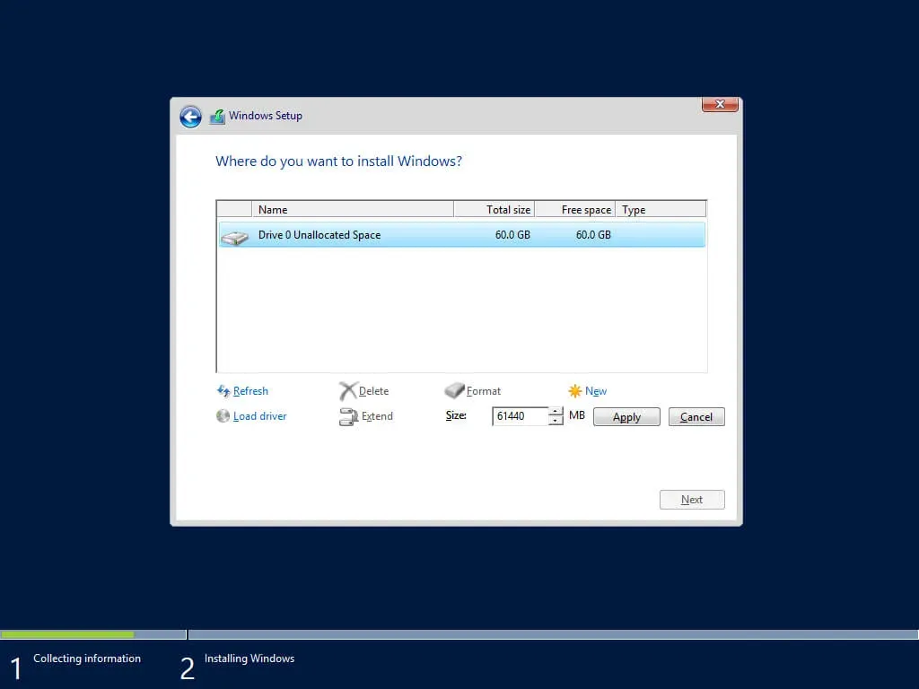 Install Windows Server 2012 R2 - Step 8