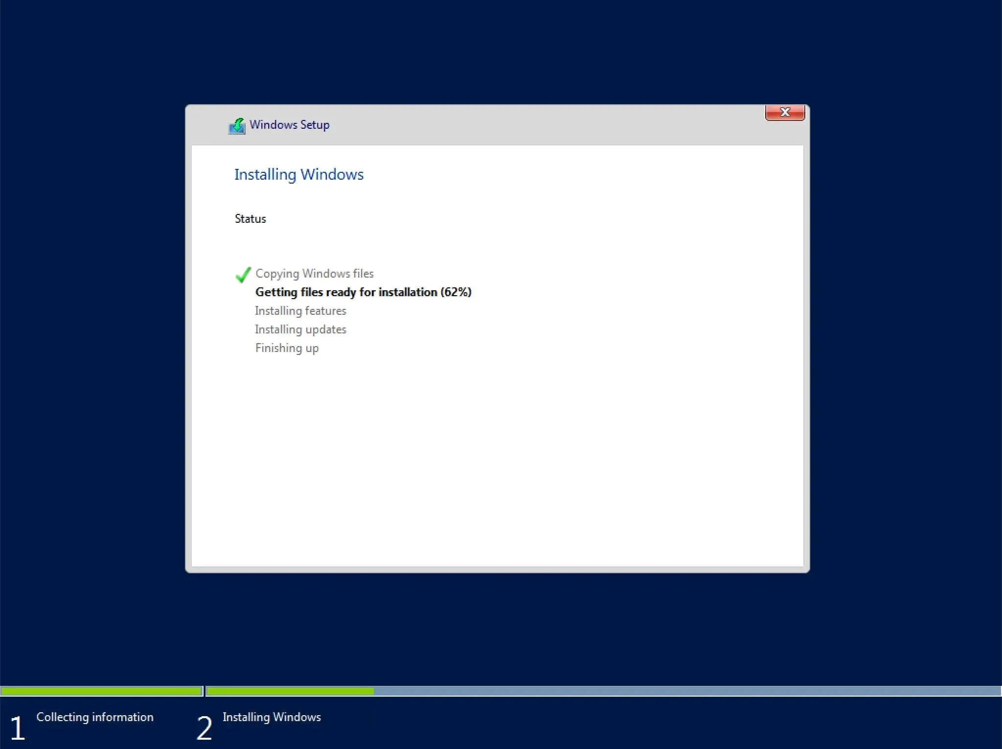 Install Windows Server 2016 - Step 10