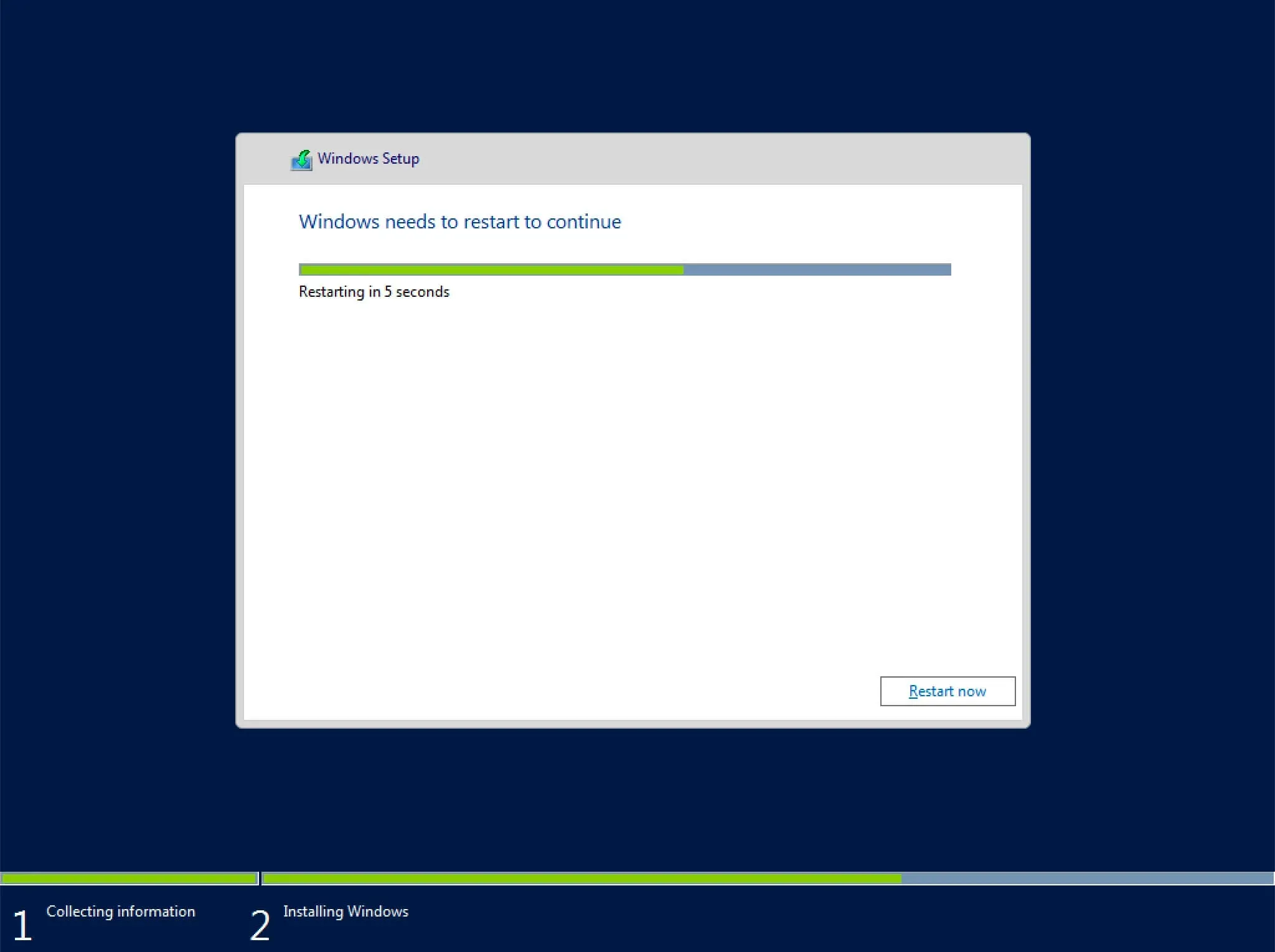 Install Windows Server 2016 - Step 11
