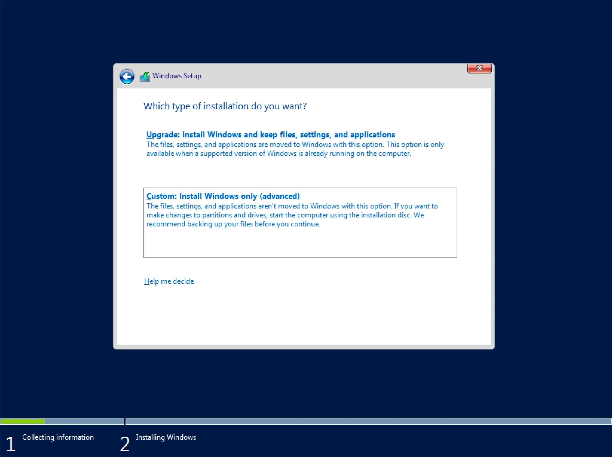 Install Windows Server 2016 - Step 5