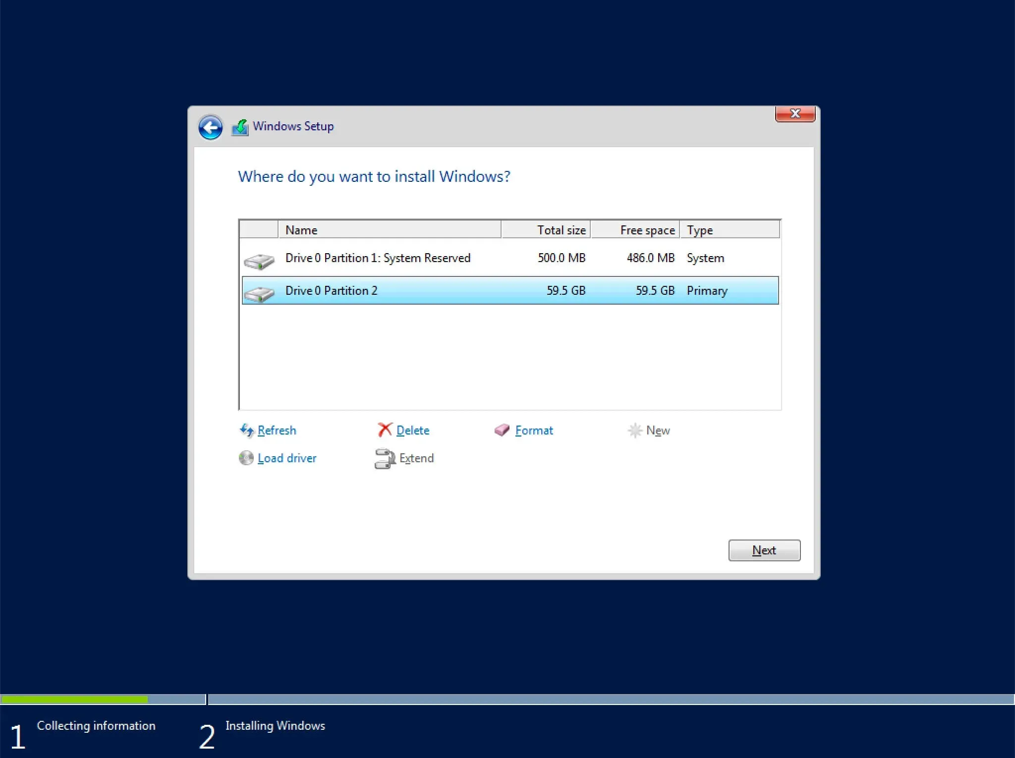 Install Windows Server 2016 - Step 9