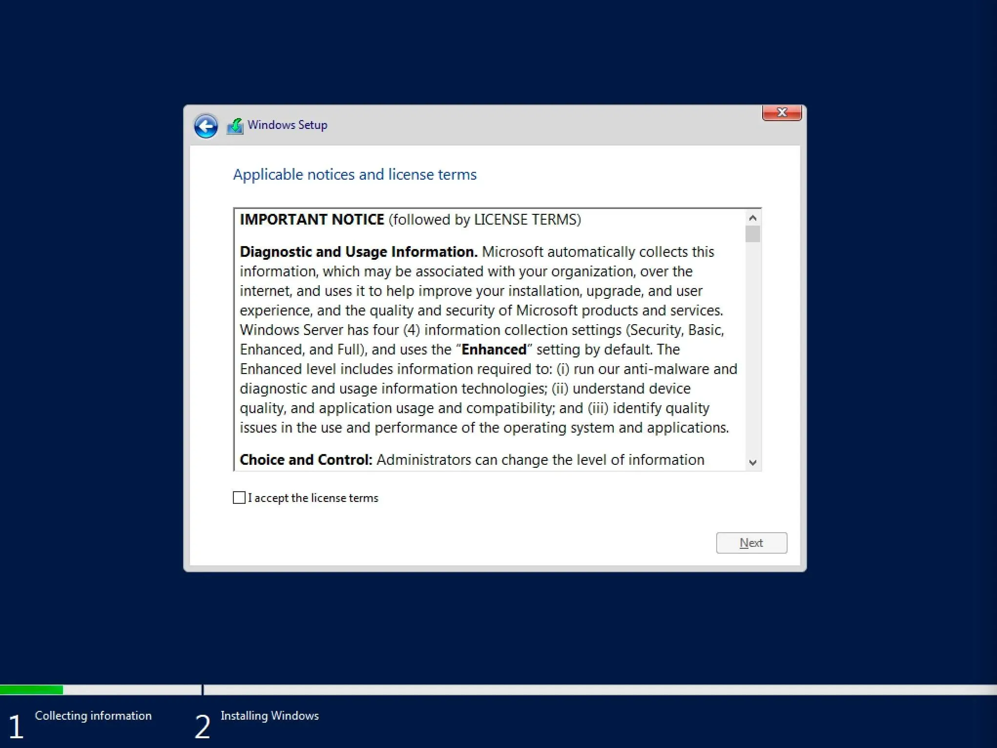 Install Windows Server 2019 - Step 4