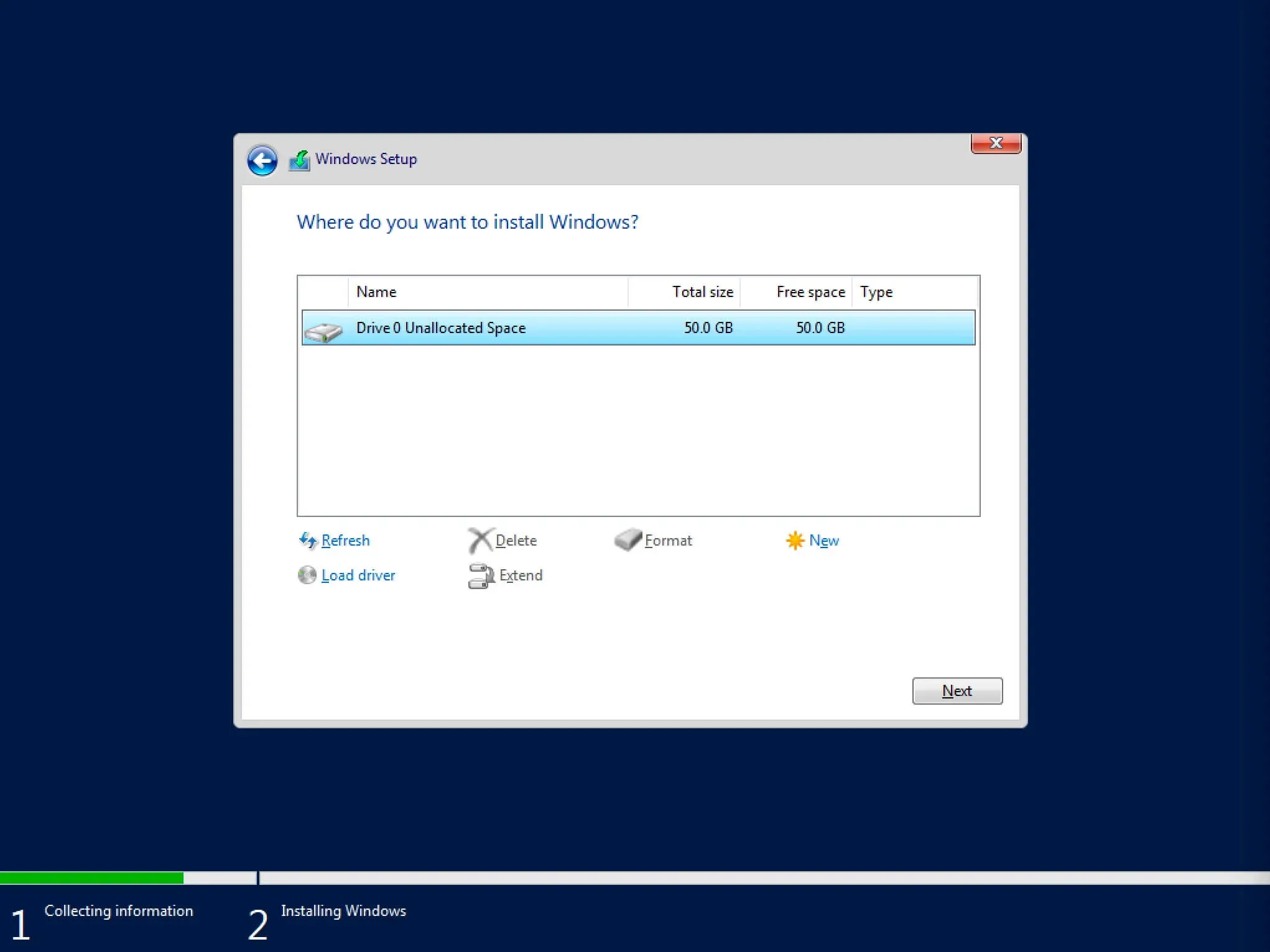 Install Windows Server 2019 - Step 6
