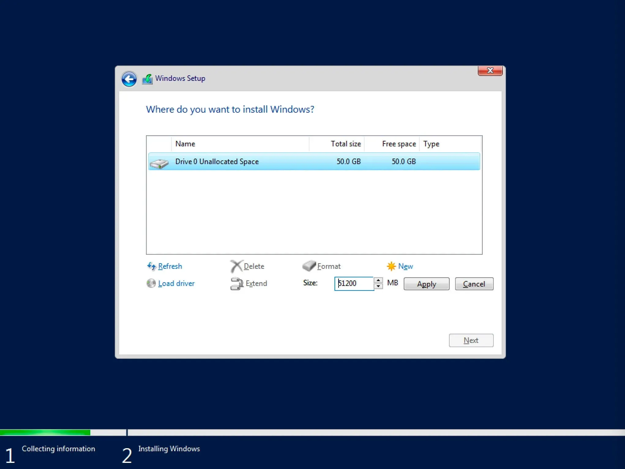 Install Windows Server 2019 Server Core - Step 7
