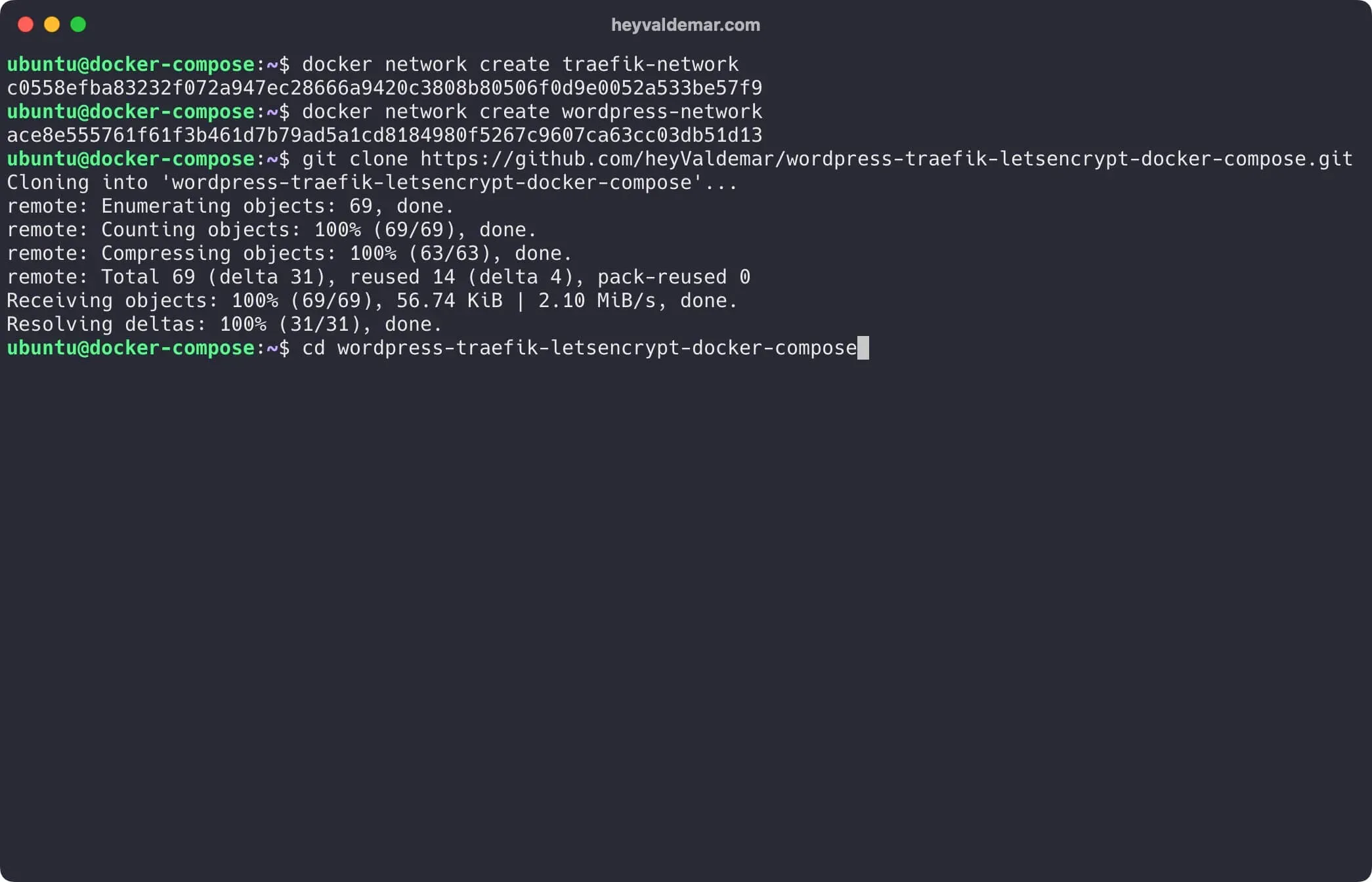 Install WordPress Using Docker Compose - Step 4