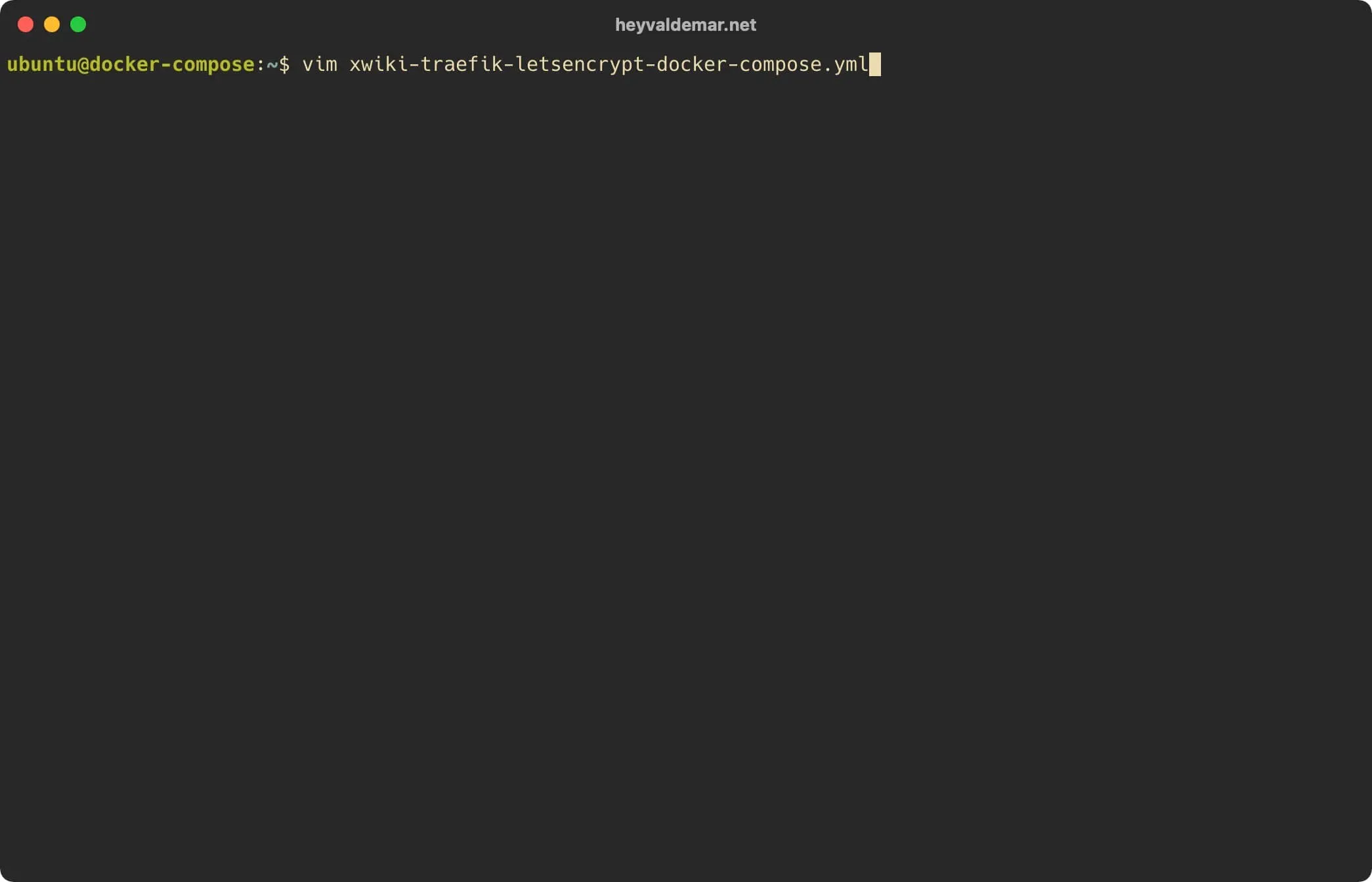 Install XWiki with Docker Compose - Step 1