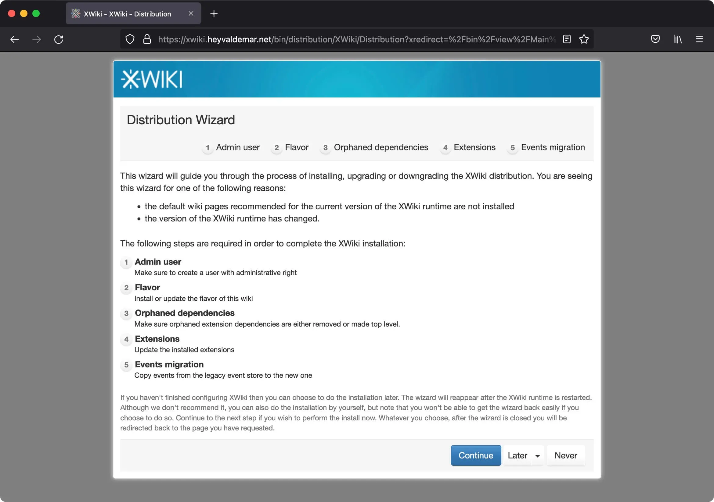Install XWiki with Docker Compose - Step 5