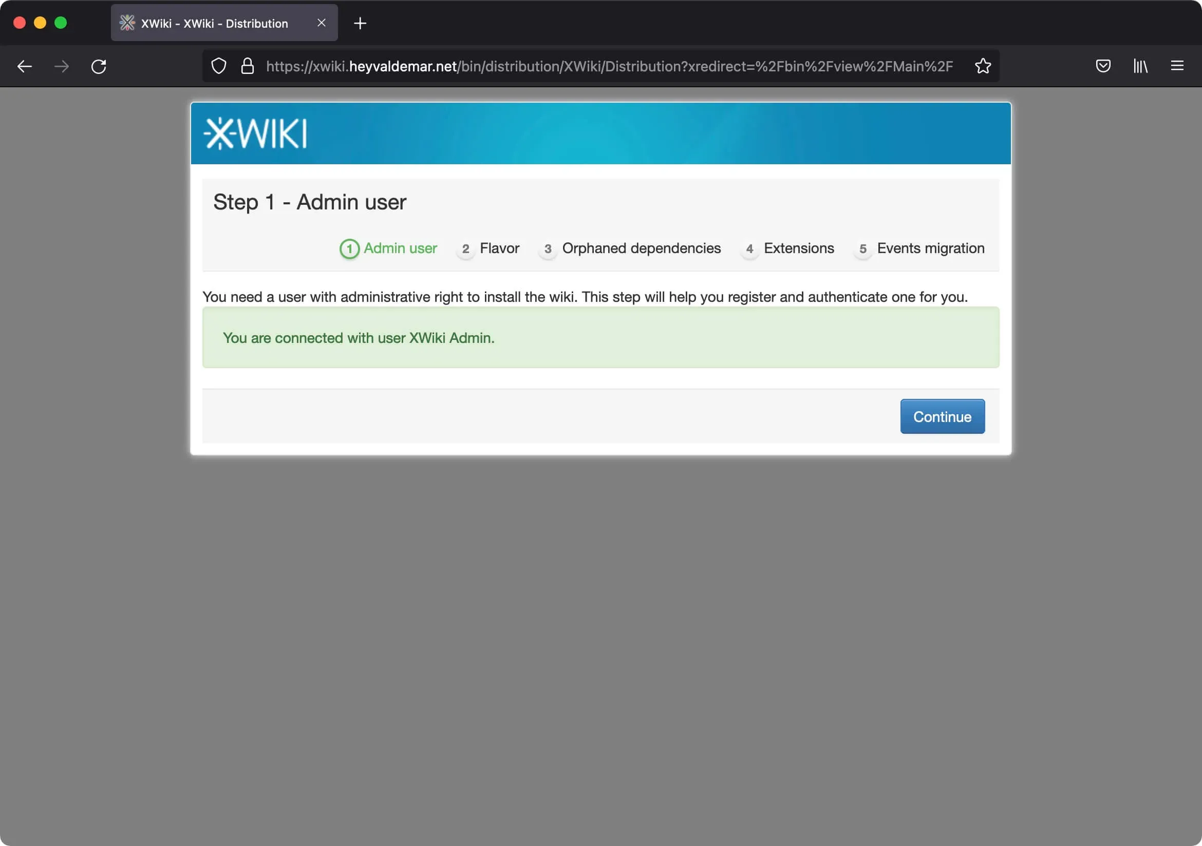 Install XWiki with Docker Compose - Step 7