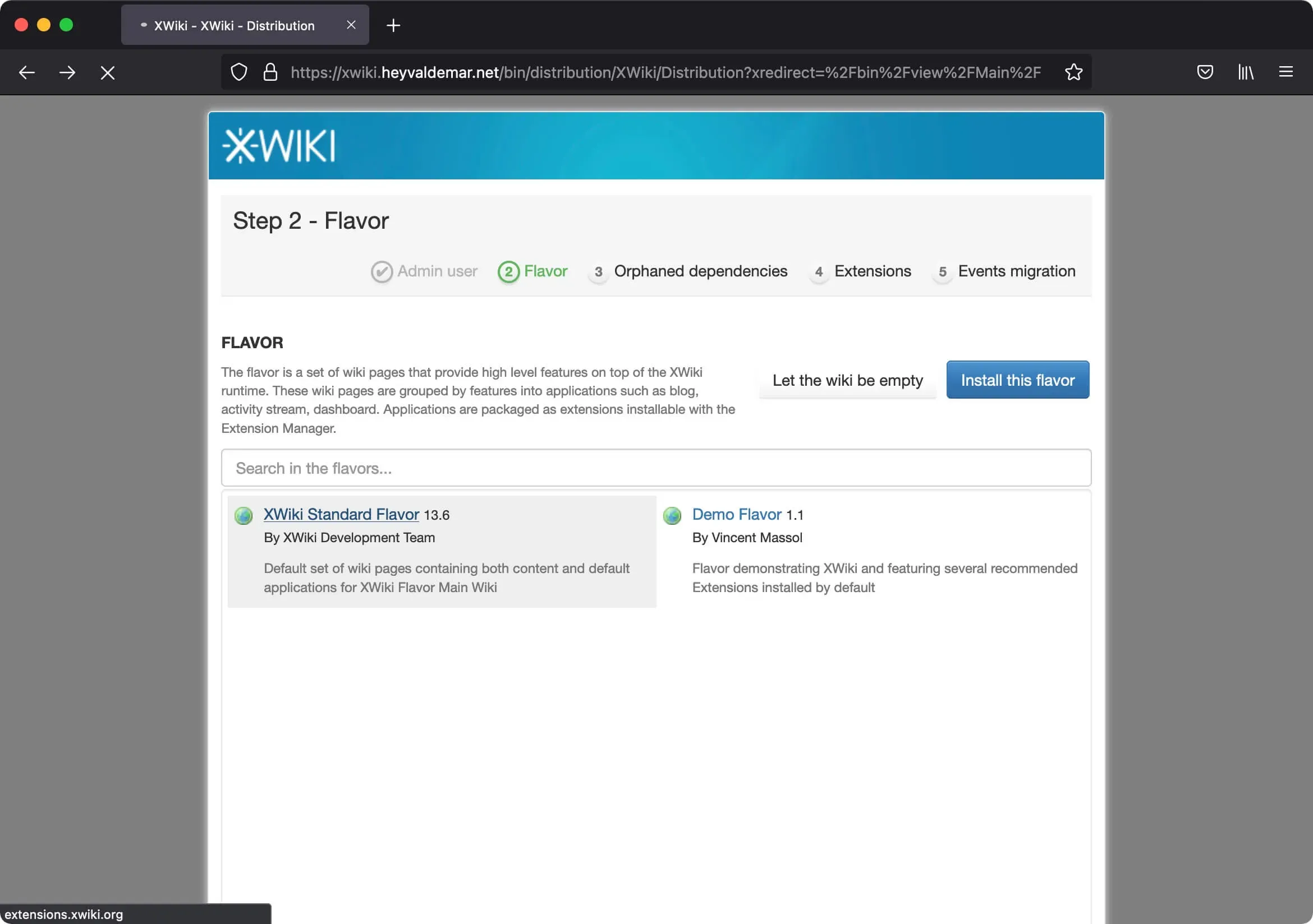 Install XWiki with Docker Compose - Step 8
